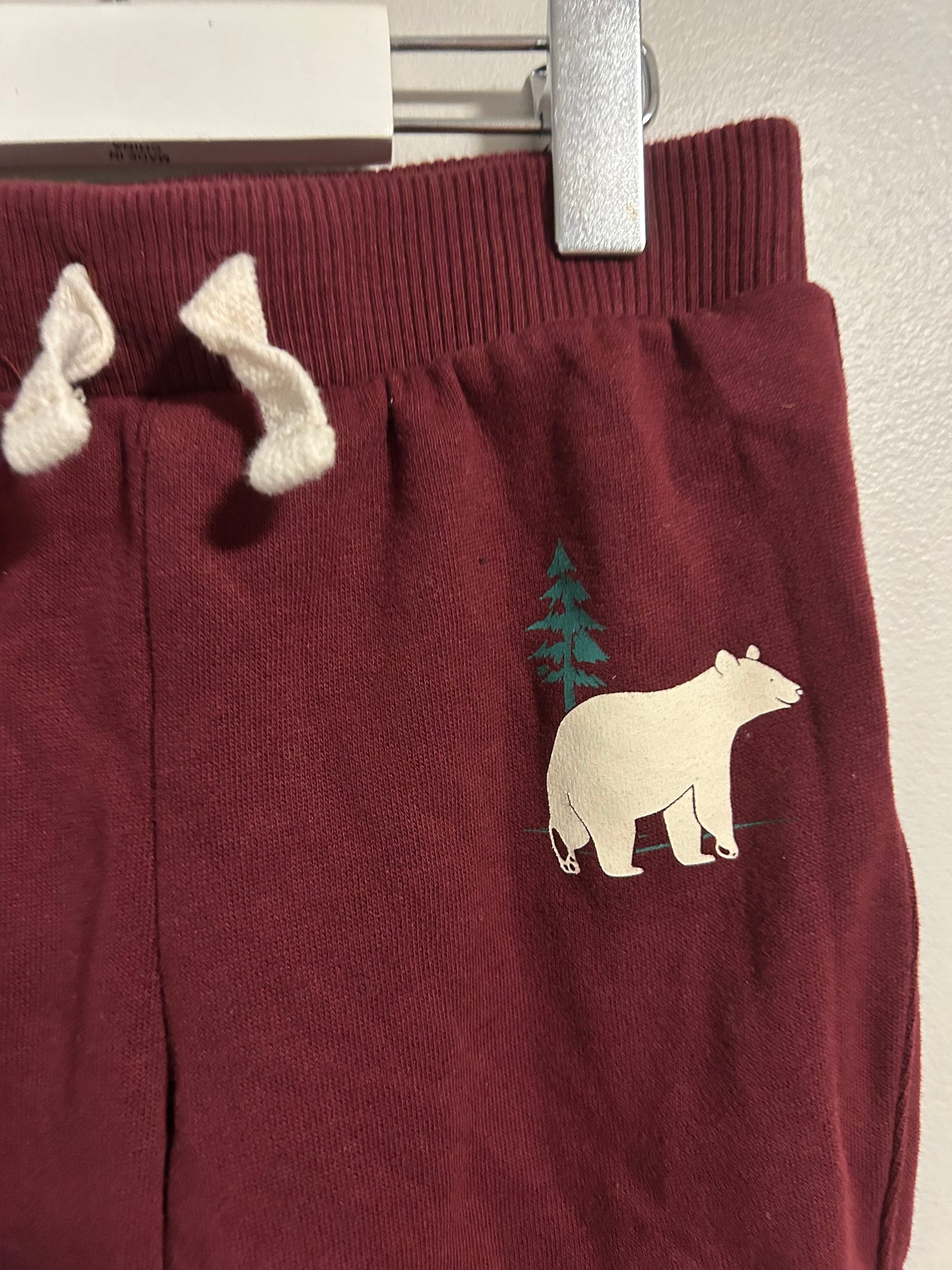 Children’s place 3t burgundy bear joggers