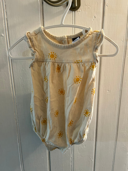Old navy 0/3m yellow sun romper