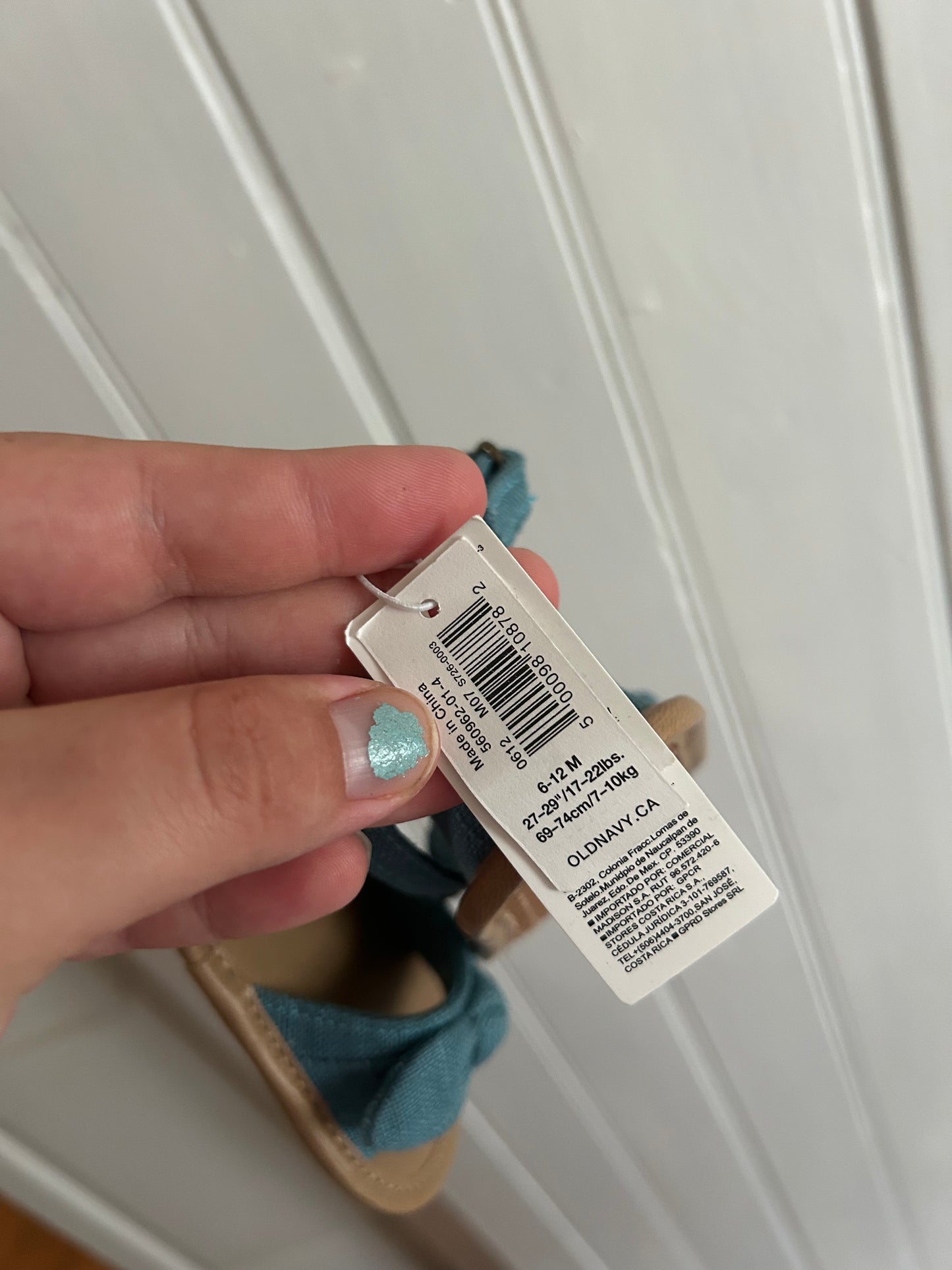 NEW old navy 6/12m blue bow sandals