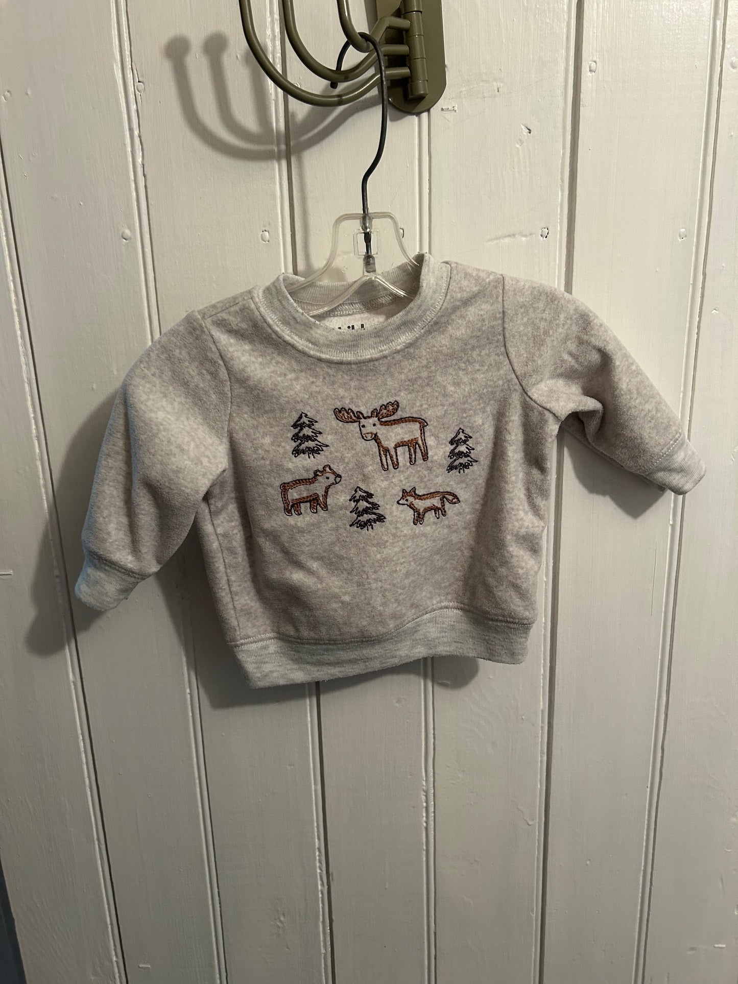 Carters 0/3m grey animal sweater