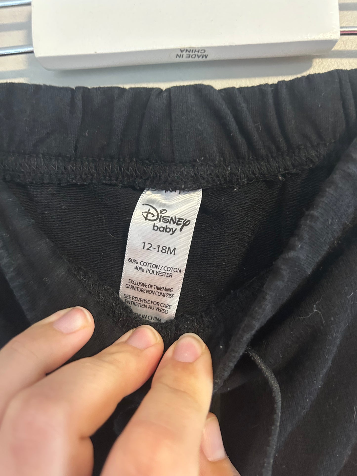 Disney 12/18m black Mickey joggers