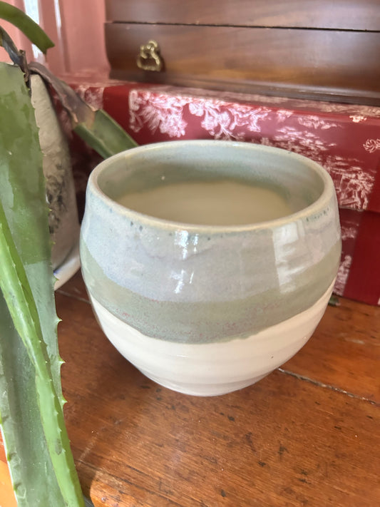 Blue & green serving bowl & pour cup