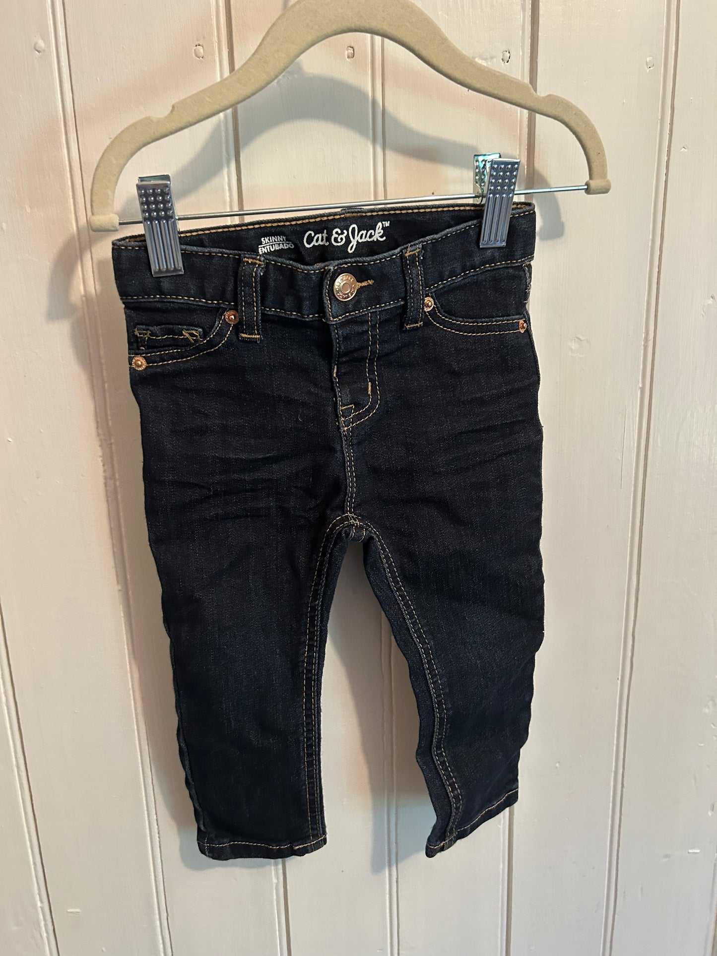 Cat & Jack 18m dark wash skinny jeans