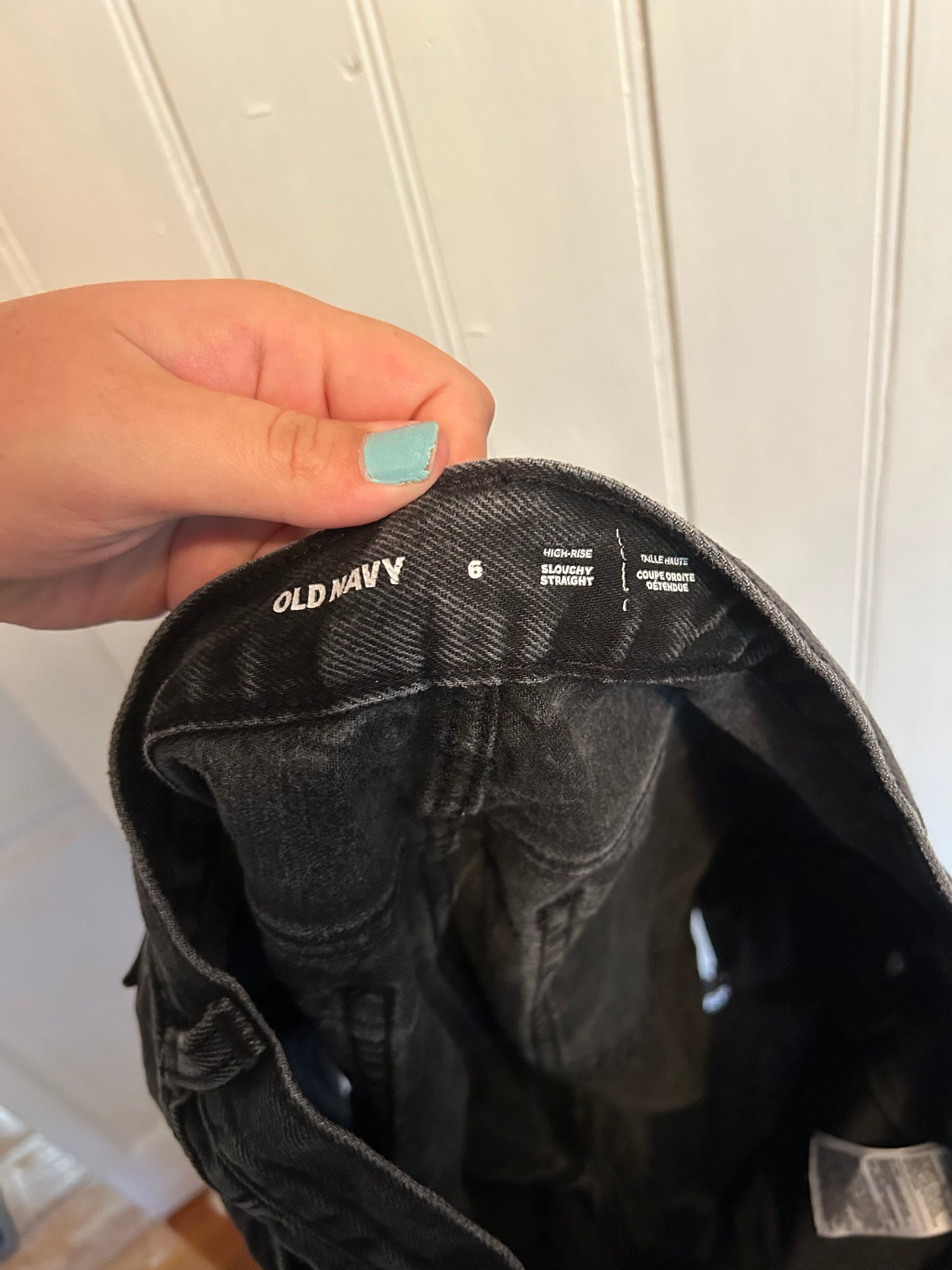 Old navy 6 black denim shorts