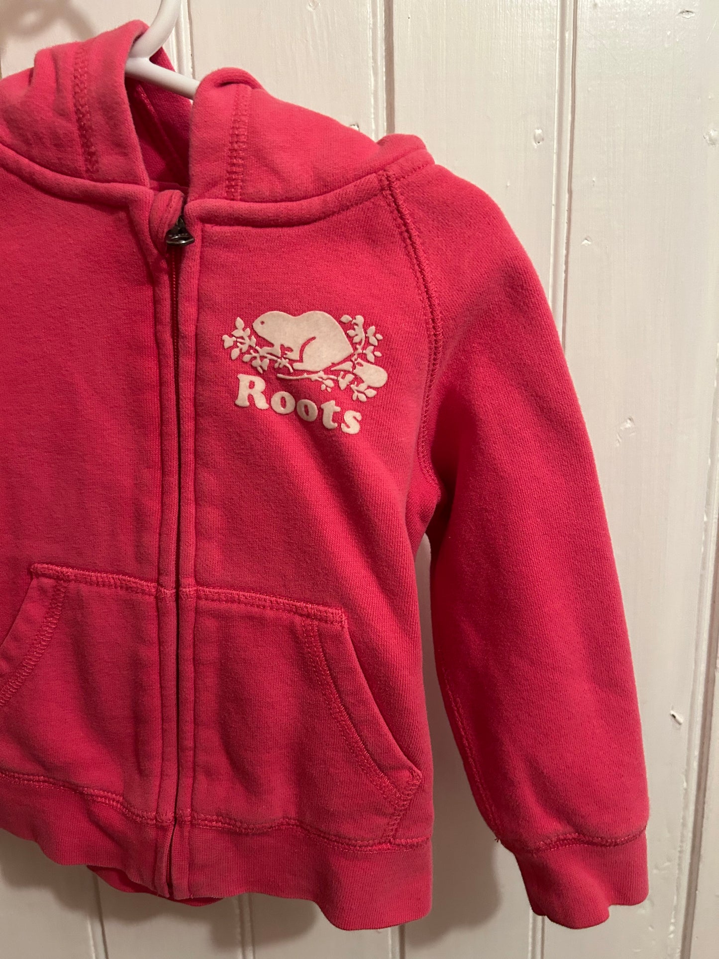 Roots 18/24m pink zip up hoodie