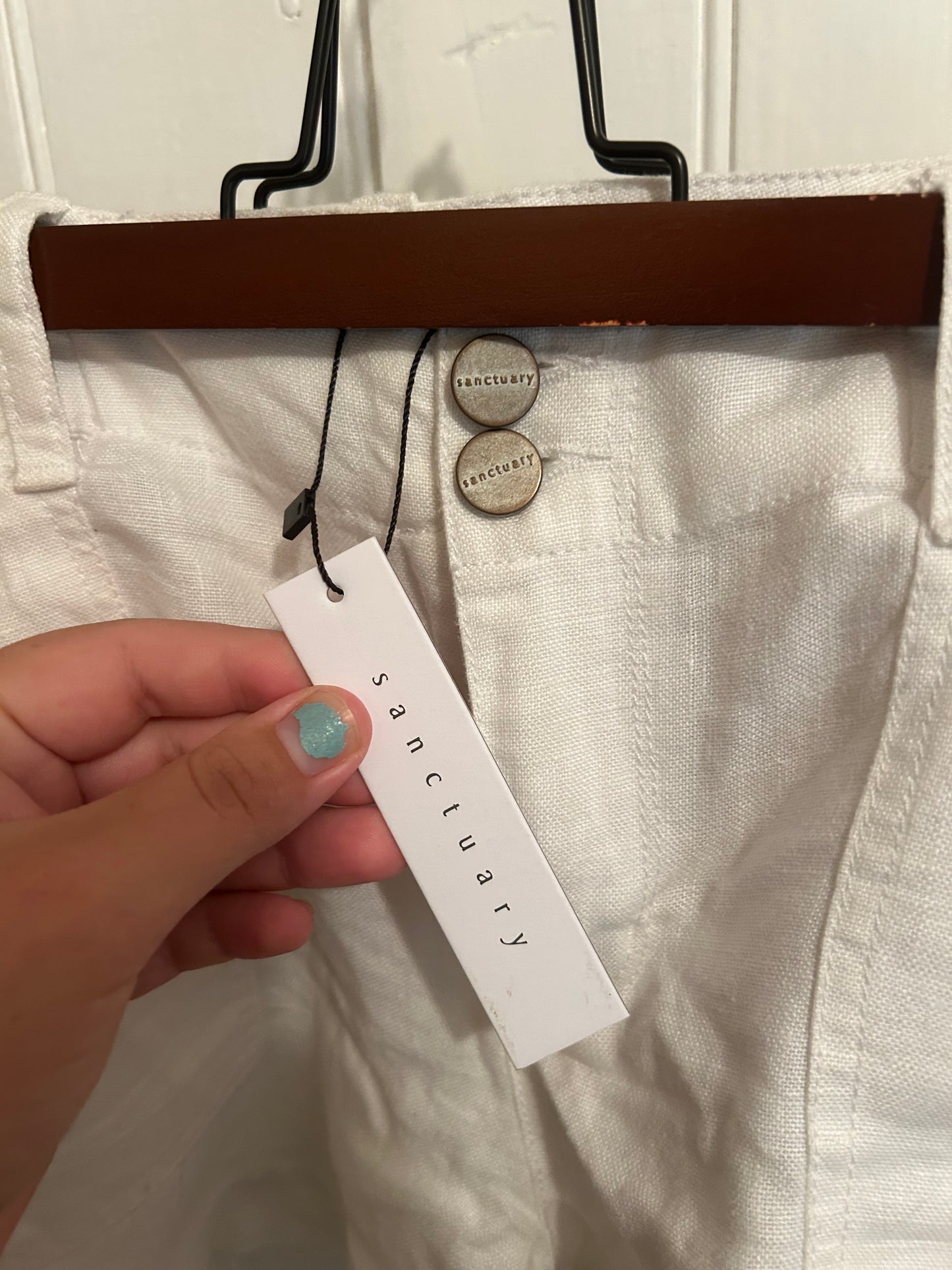 NEW Sanctuary 29 white linen shorts