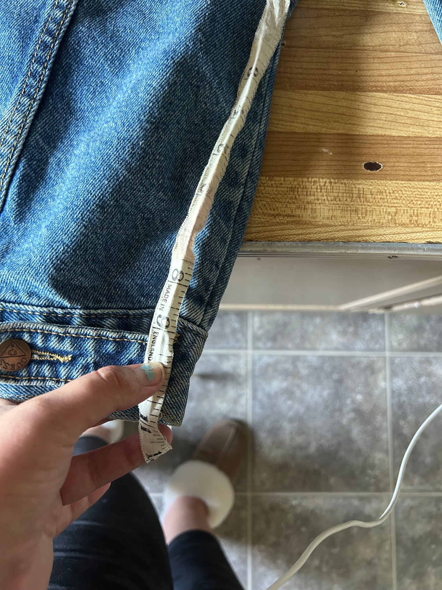 Vintage guess light wash denim jacket