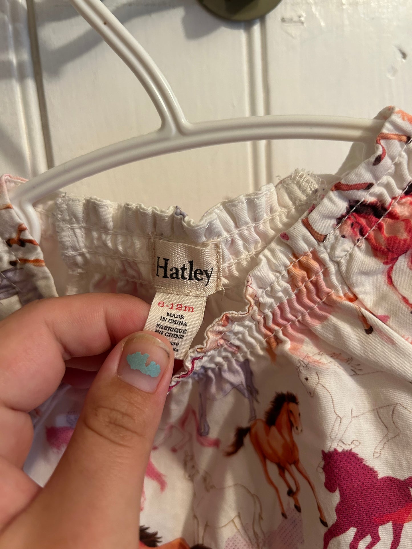 Hatley 6/12m pink horse dress