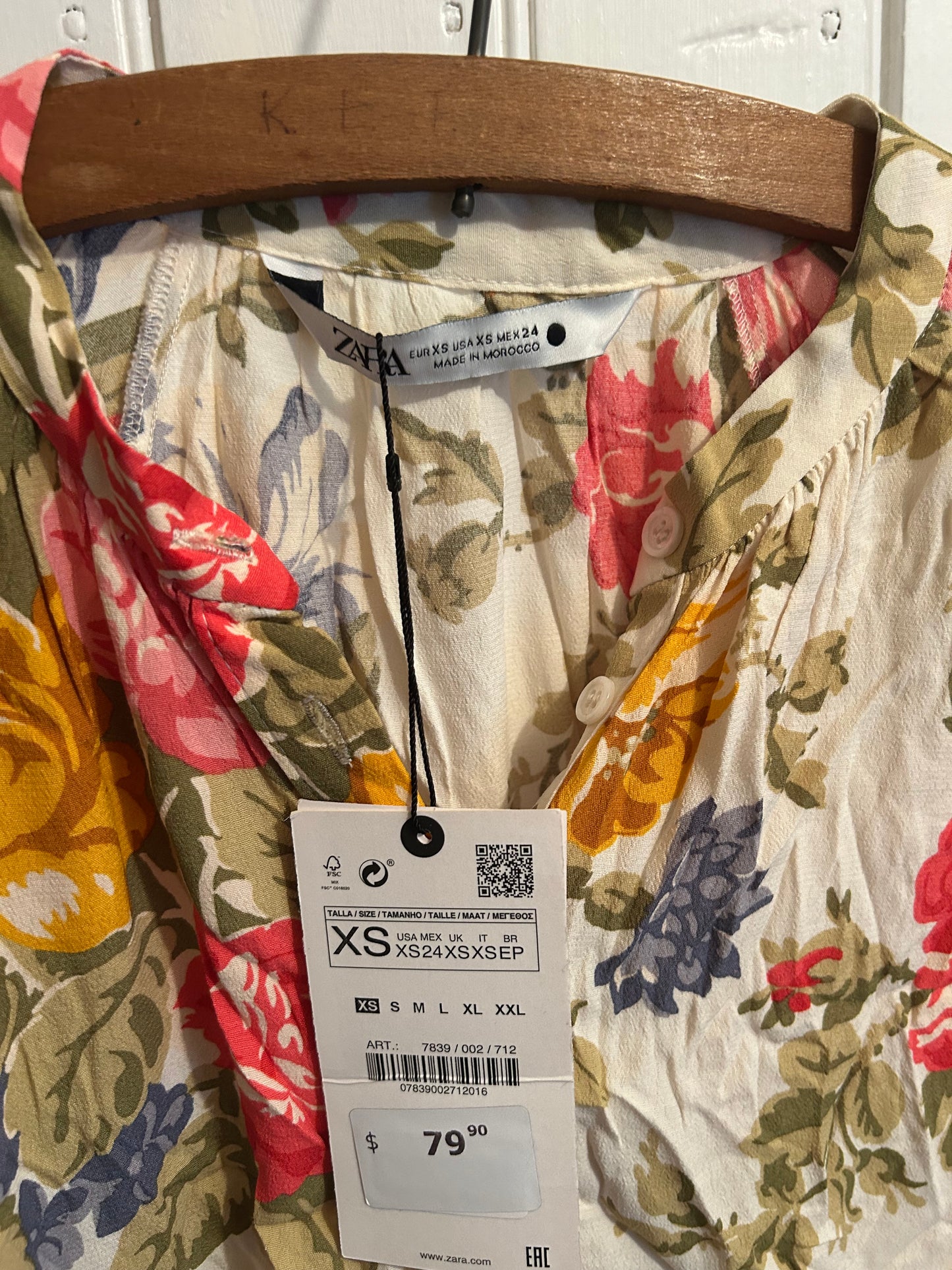 NEW Zara xs floral midi dress