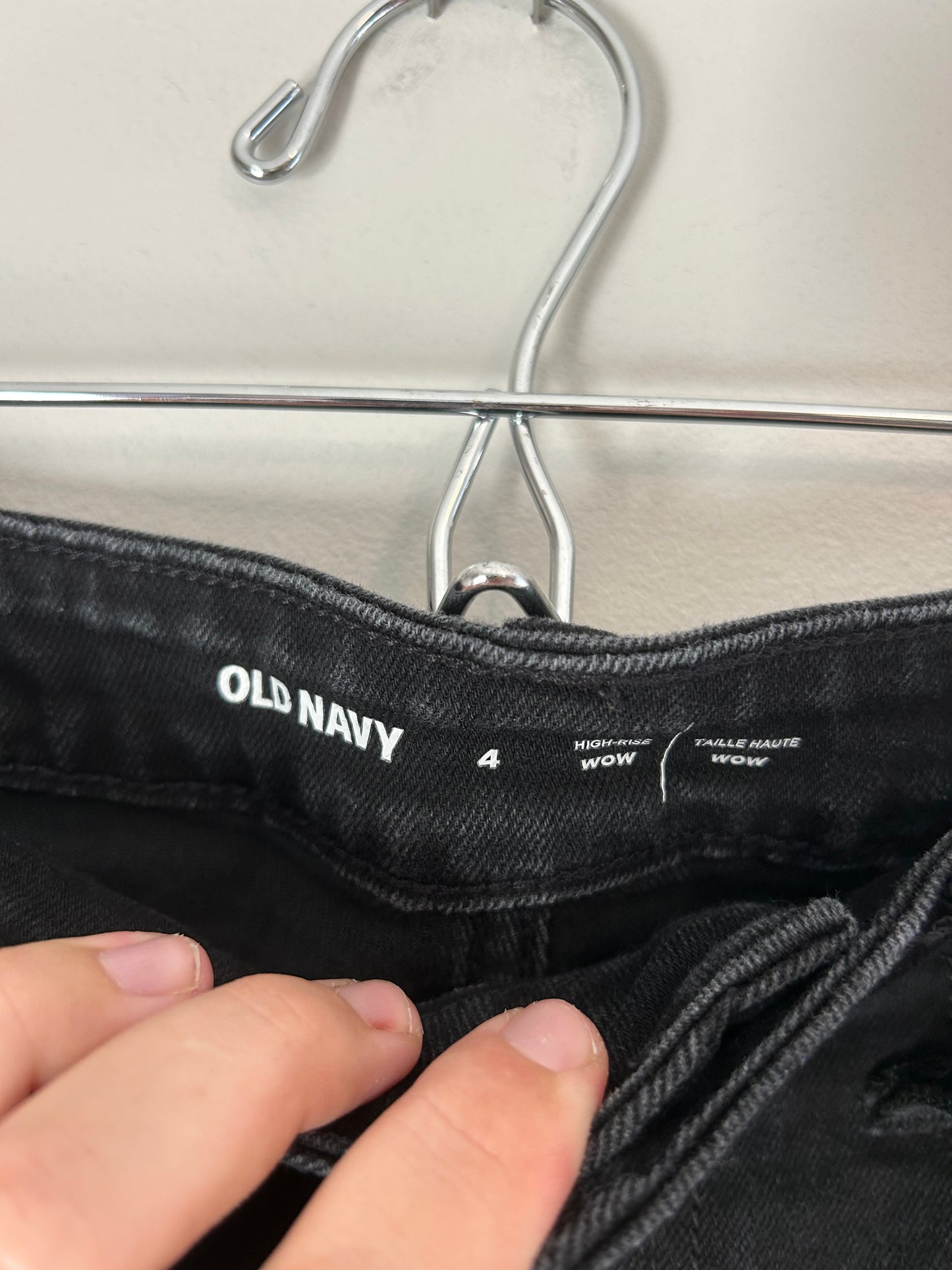 Old navy 4 black denim high waisted shorts