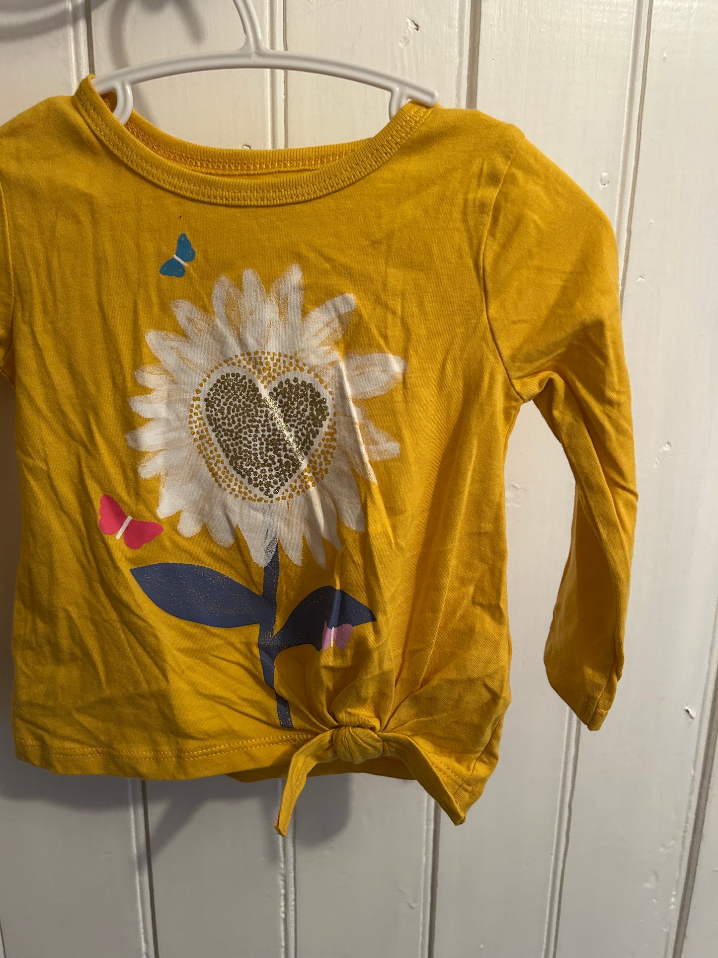 Carters 12m yellow flower top