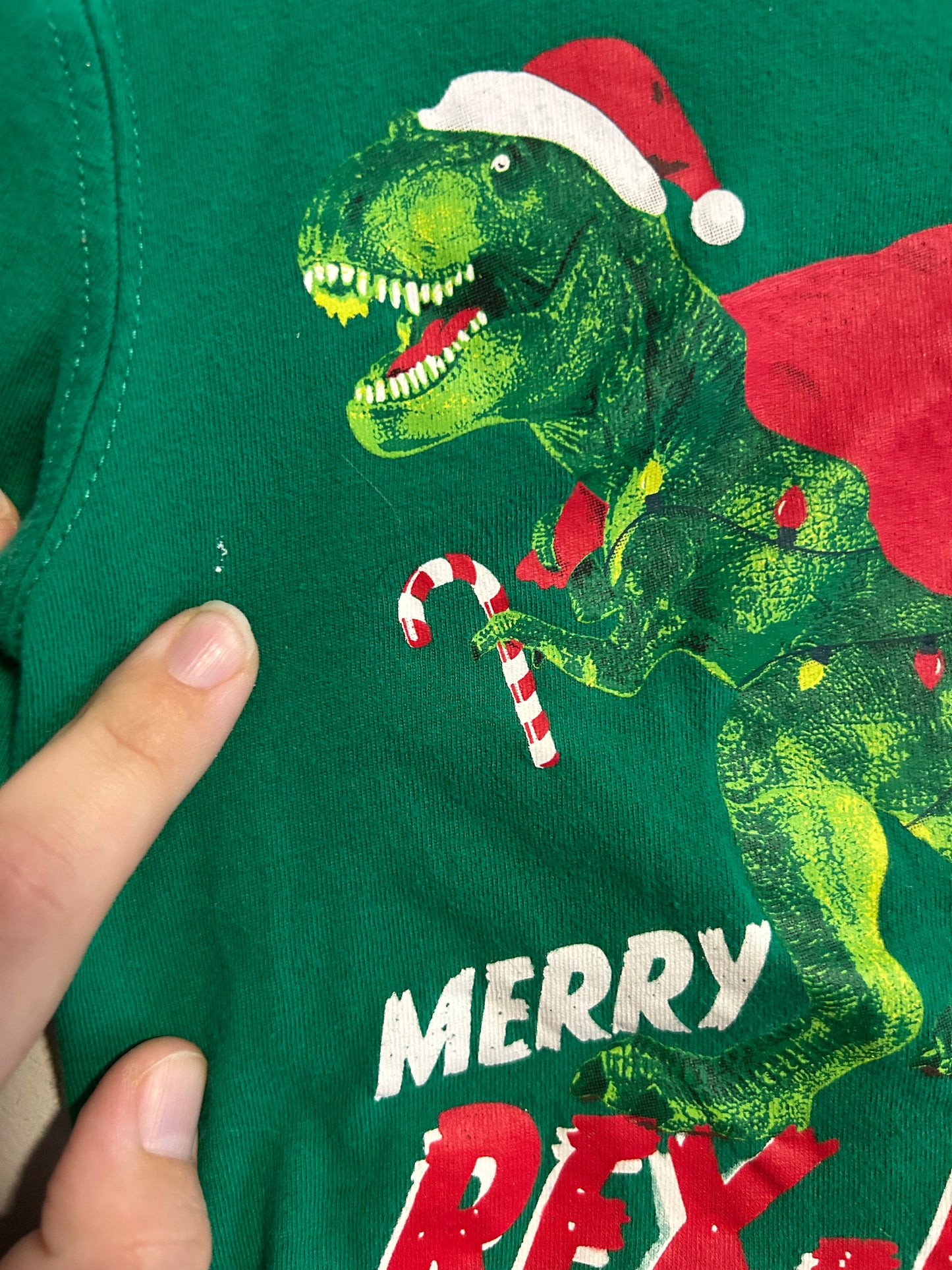 George 2t green Rex-mas graphic T-shirt