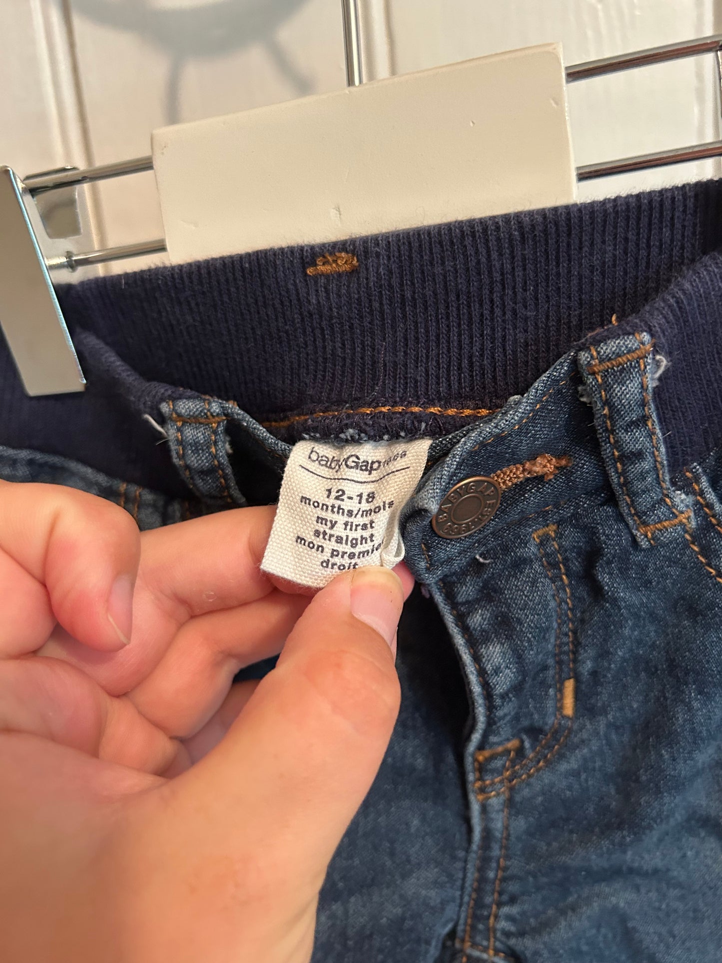 Gap 12/18m dark wash straight leg jeans