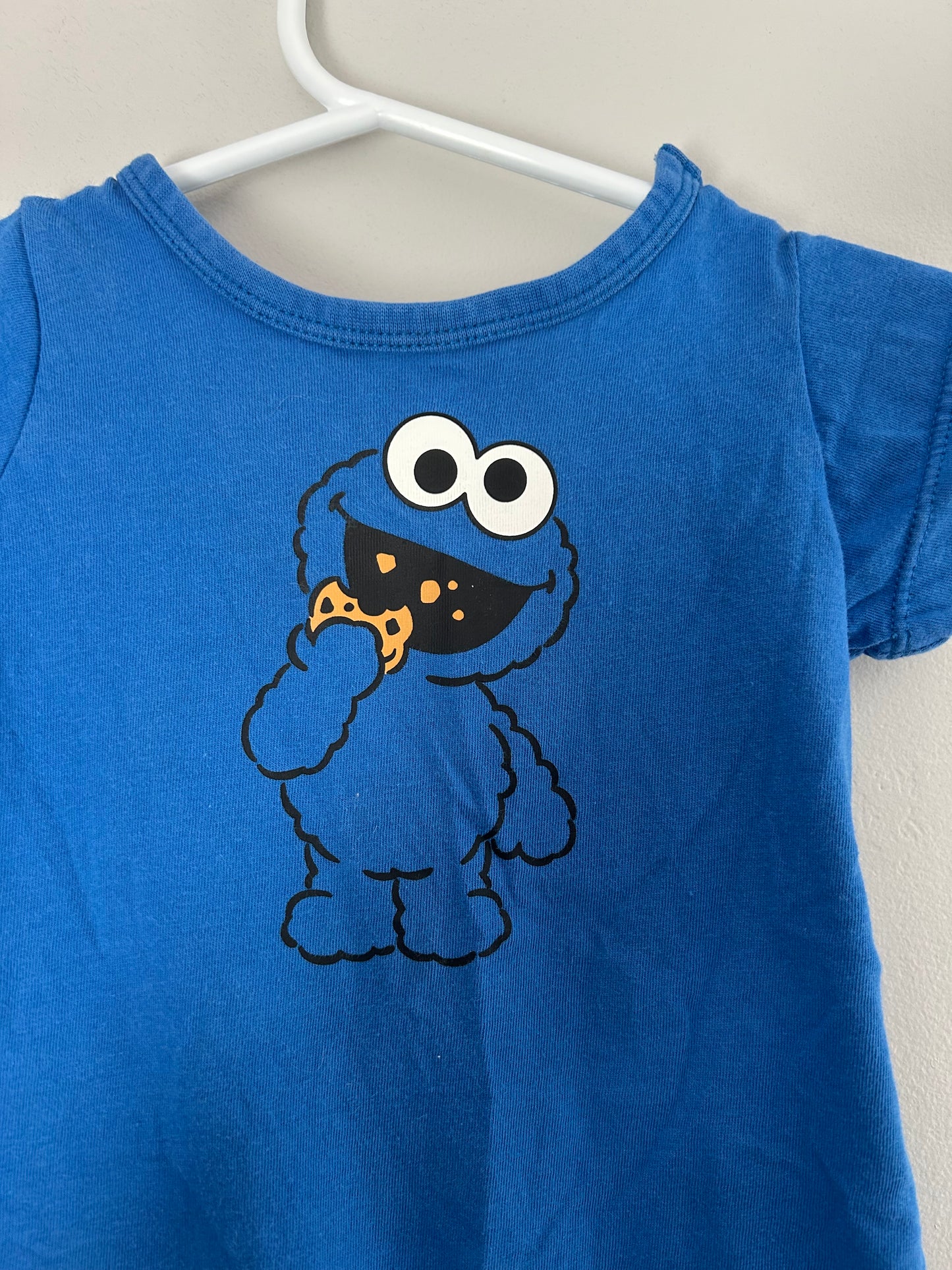 H&M 2/4m blue Cookie Monster romper