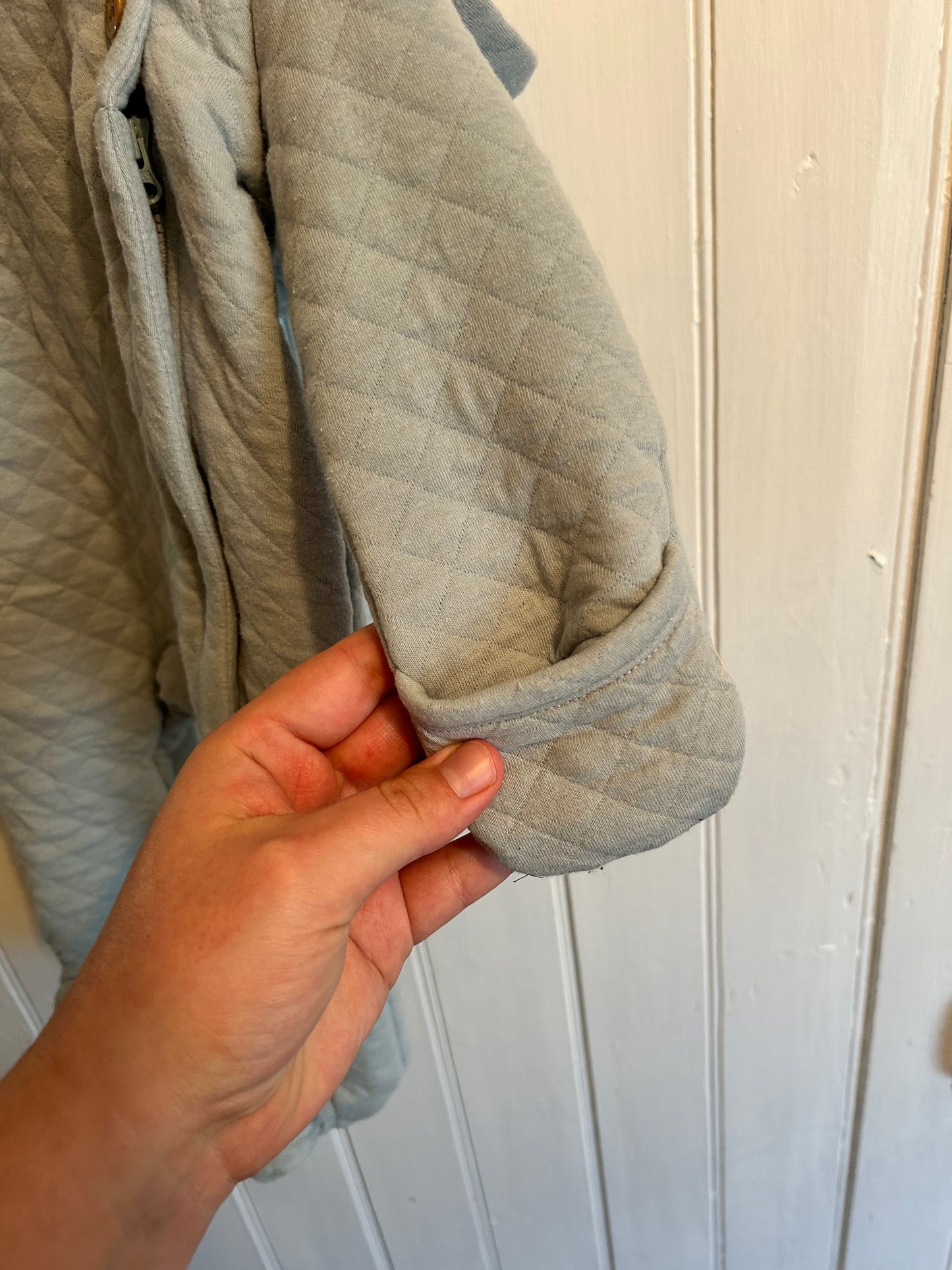 Carters 6m blue quilted bunting suit