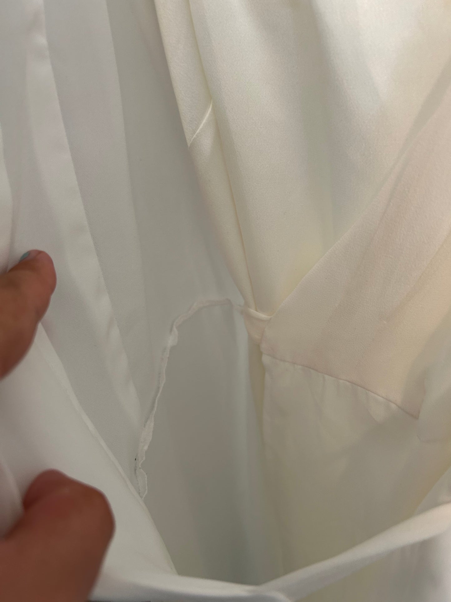 Guess by Marciano medium white sheer slip wrap dress