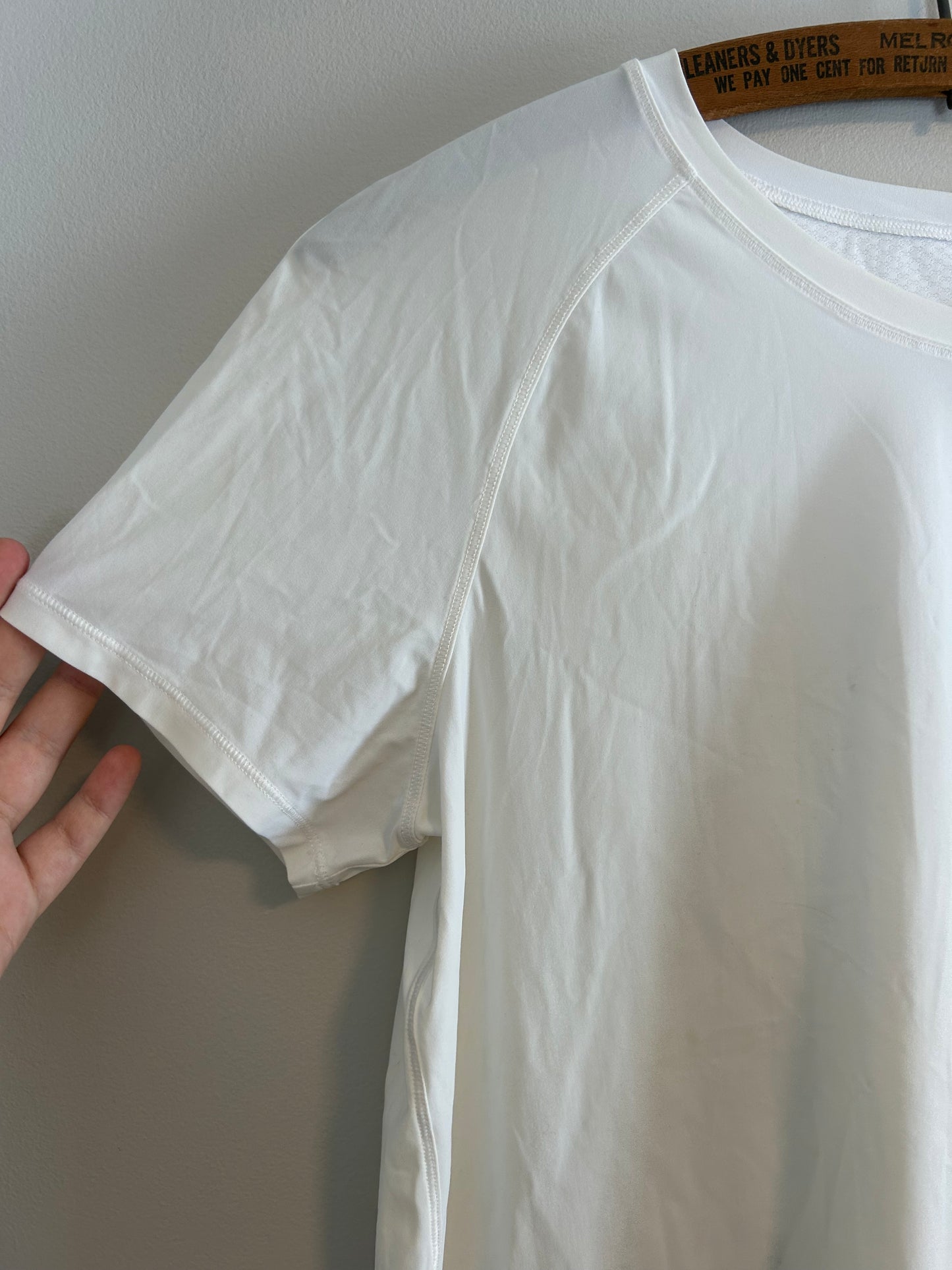 Lululemon medium white swoop open back top