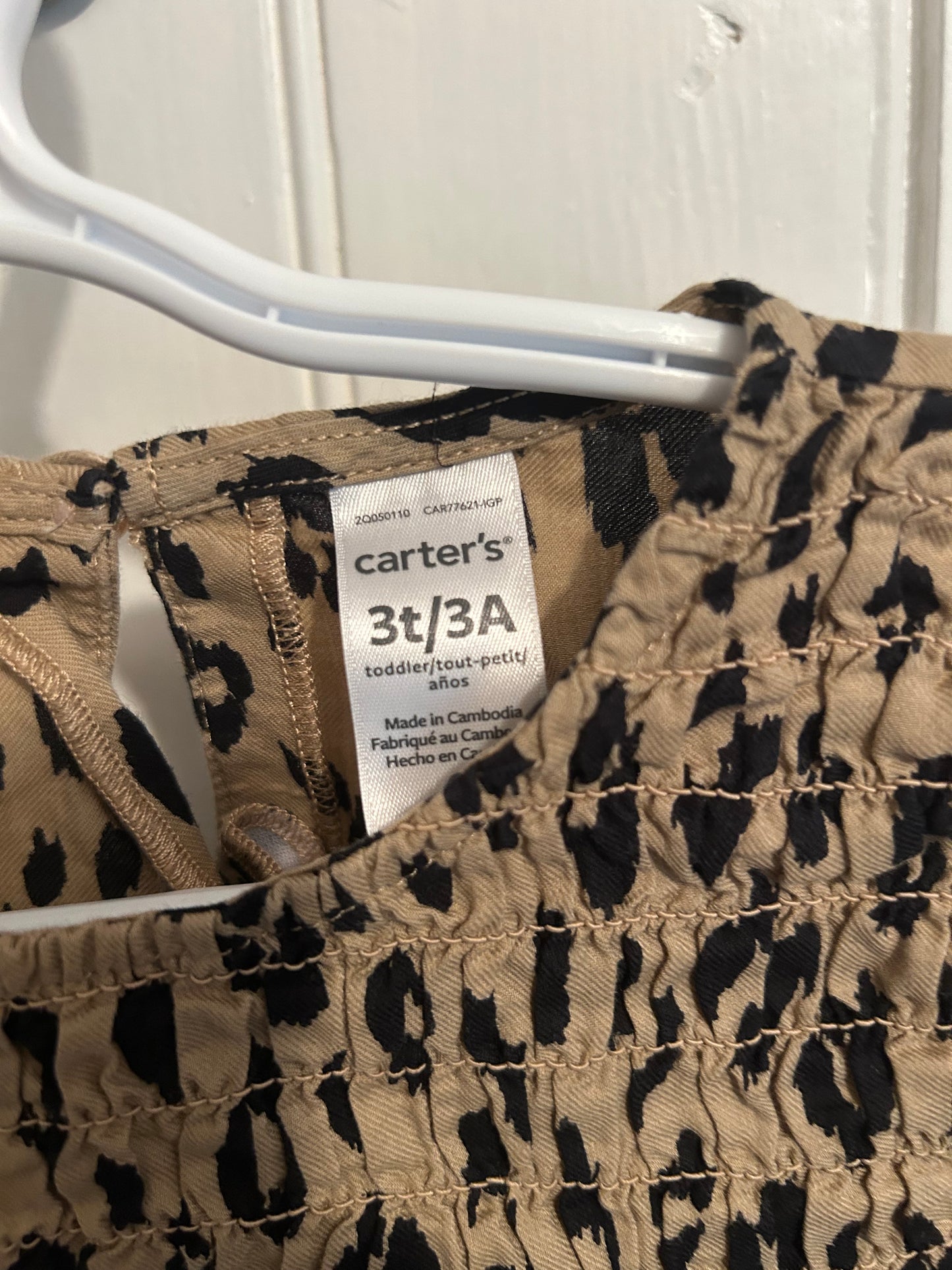 Carters 3t cheetah top