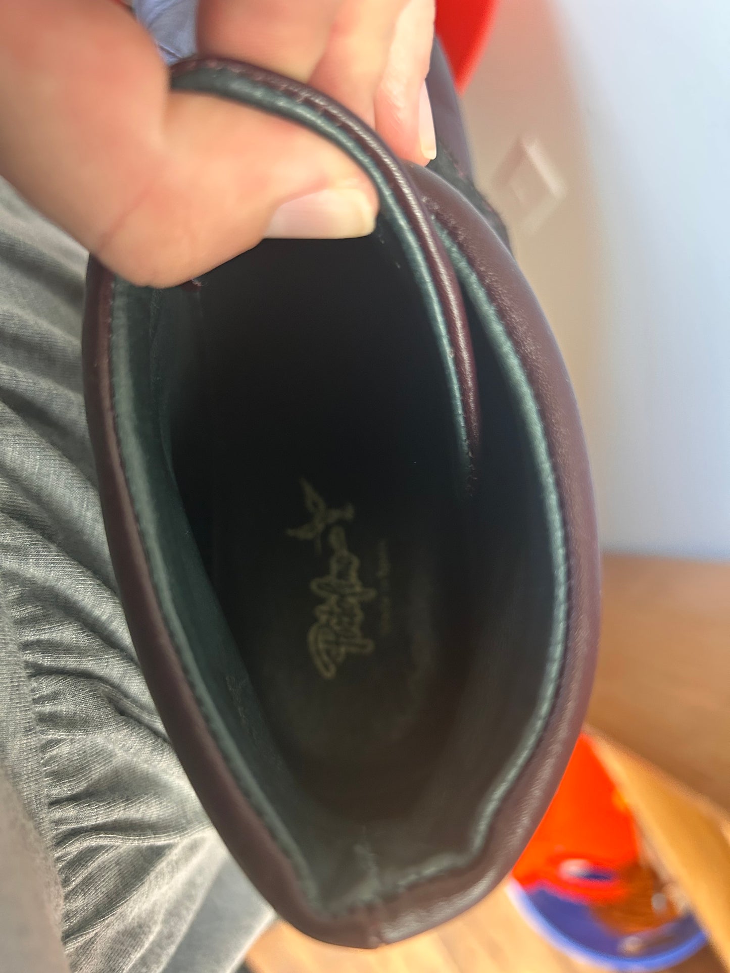 Portofino size 11 red leather booties