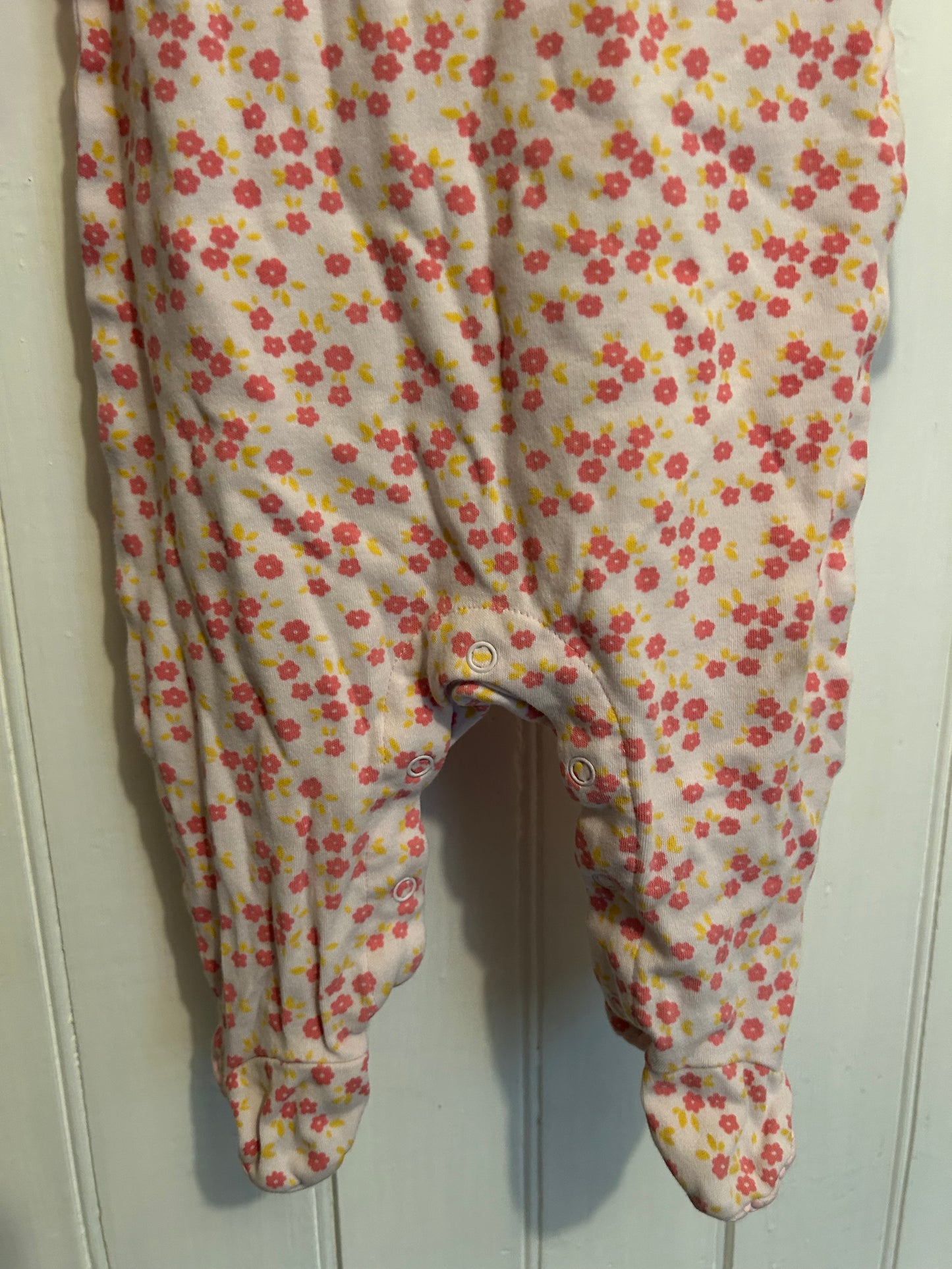 Juniors 6/12m pink floral sleeper