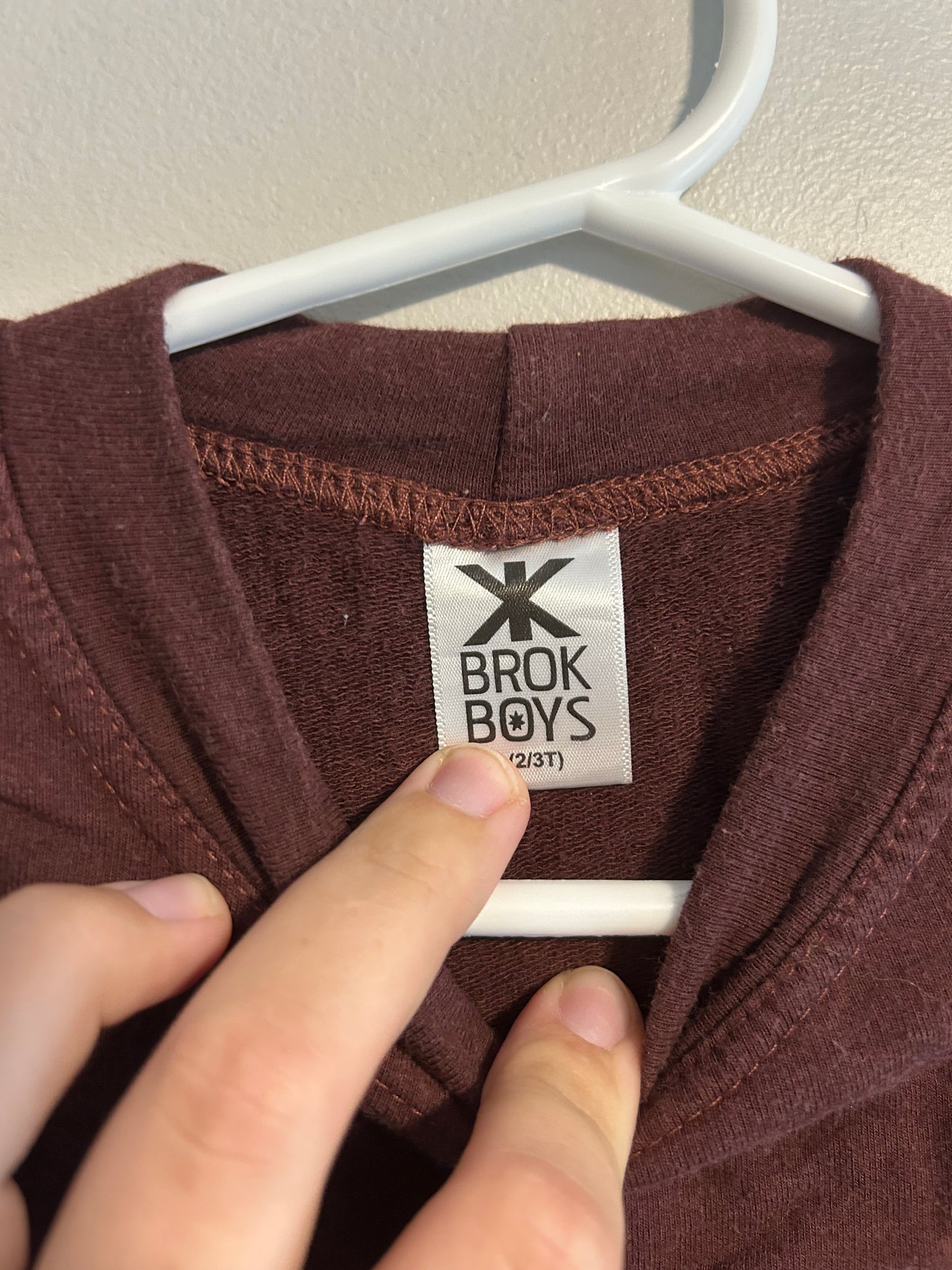 Brok boys 2/3t burgundy bamboo long sleeve top