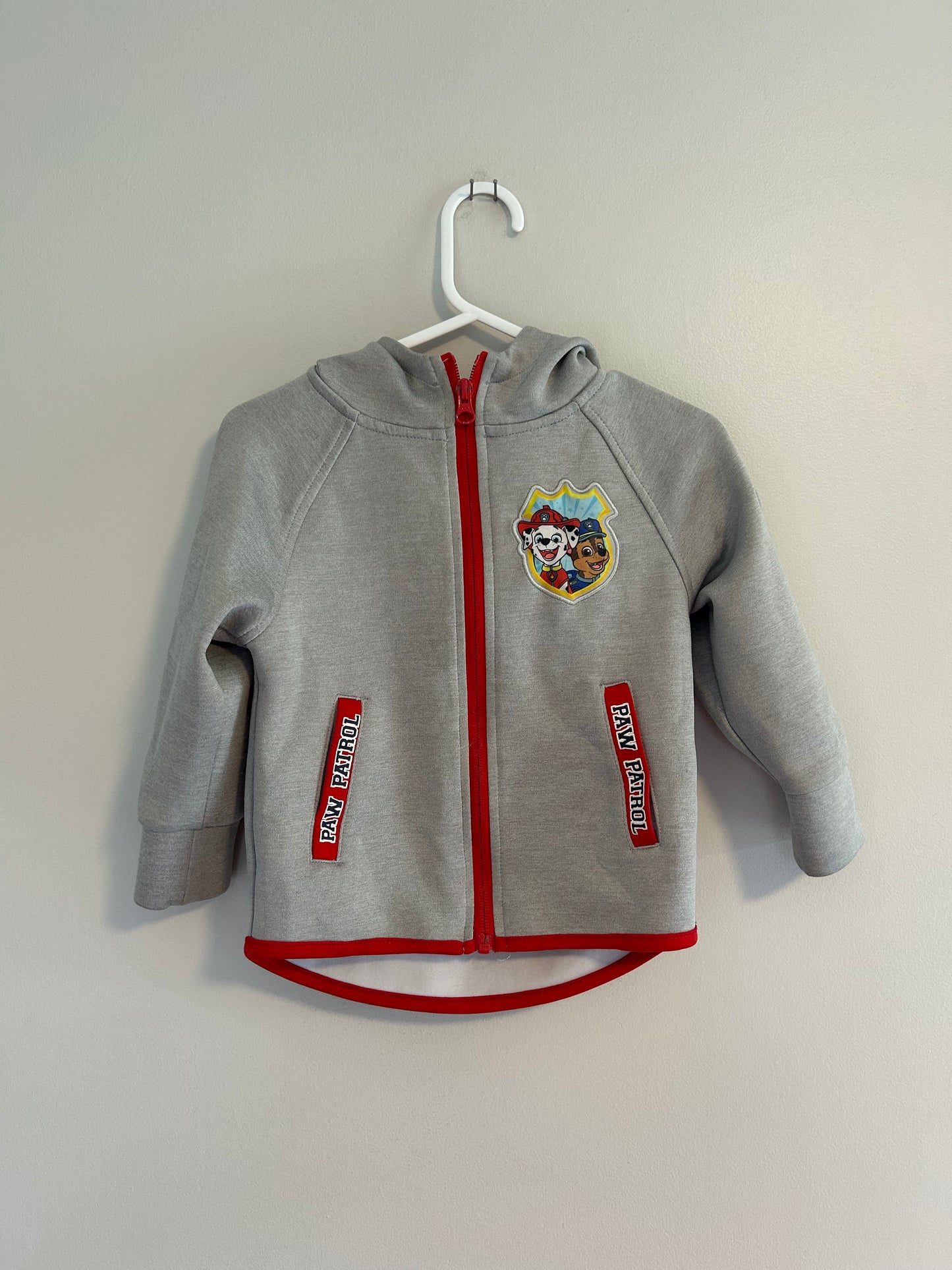 Paw patrol 2t grey zip up hoodie