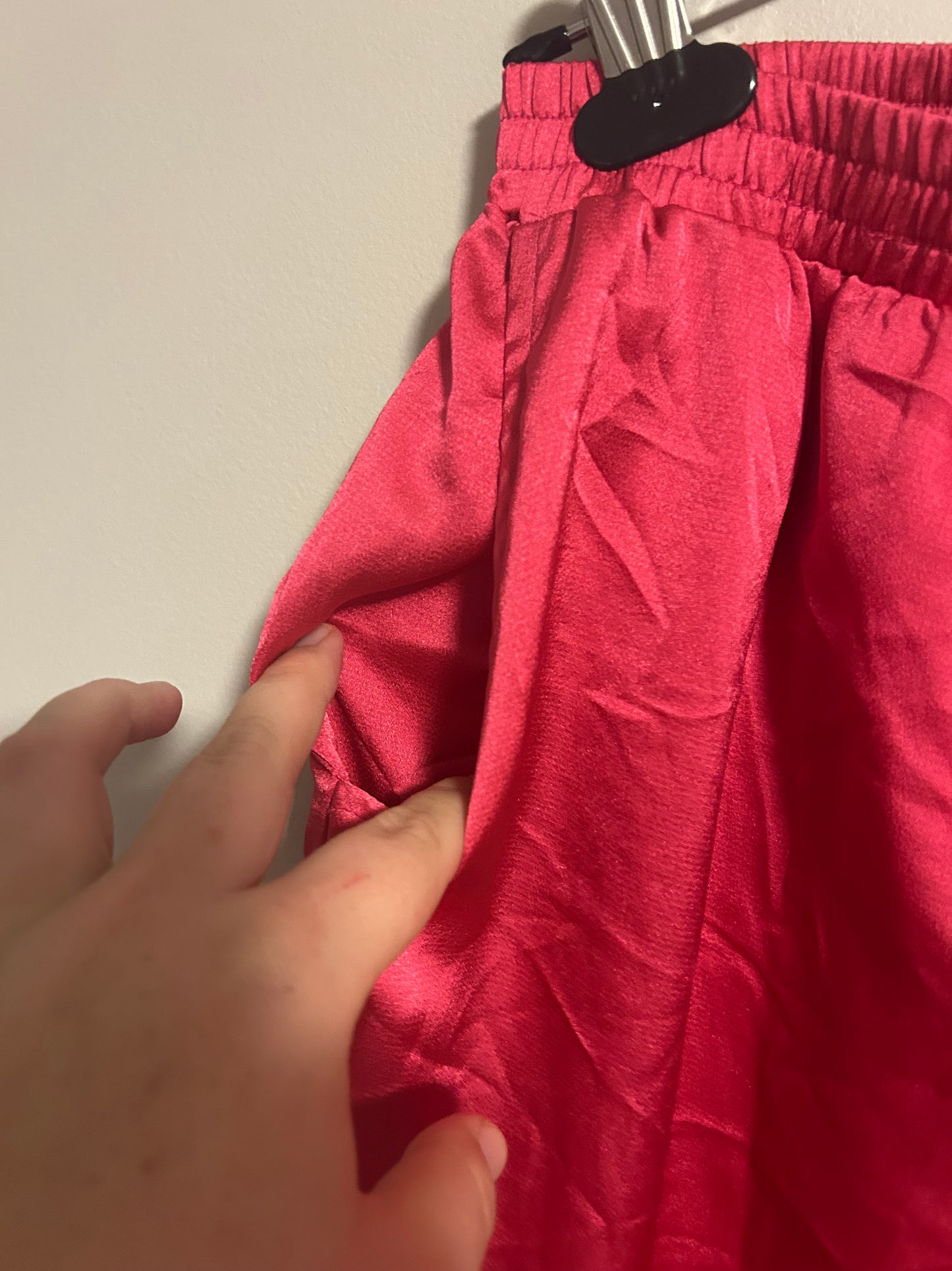 Sadie & sage medium pink silk wide leg pants