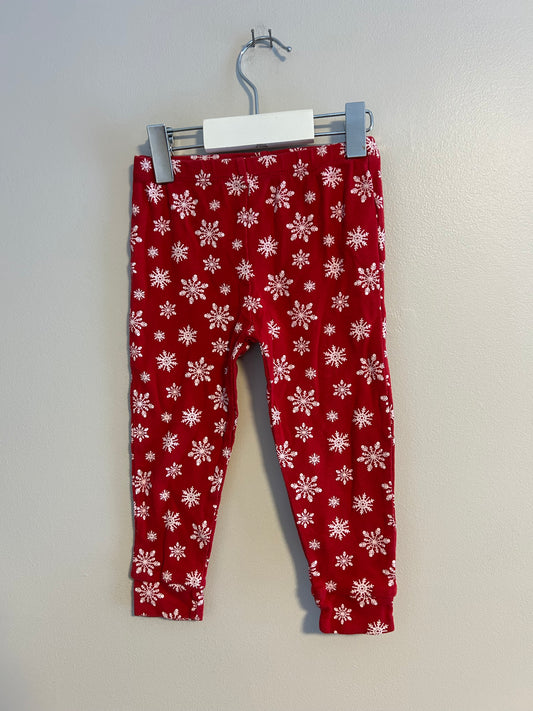 Joe fresh 2t red snowflake leggings
