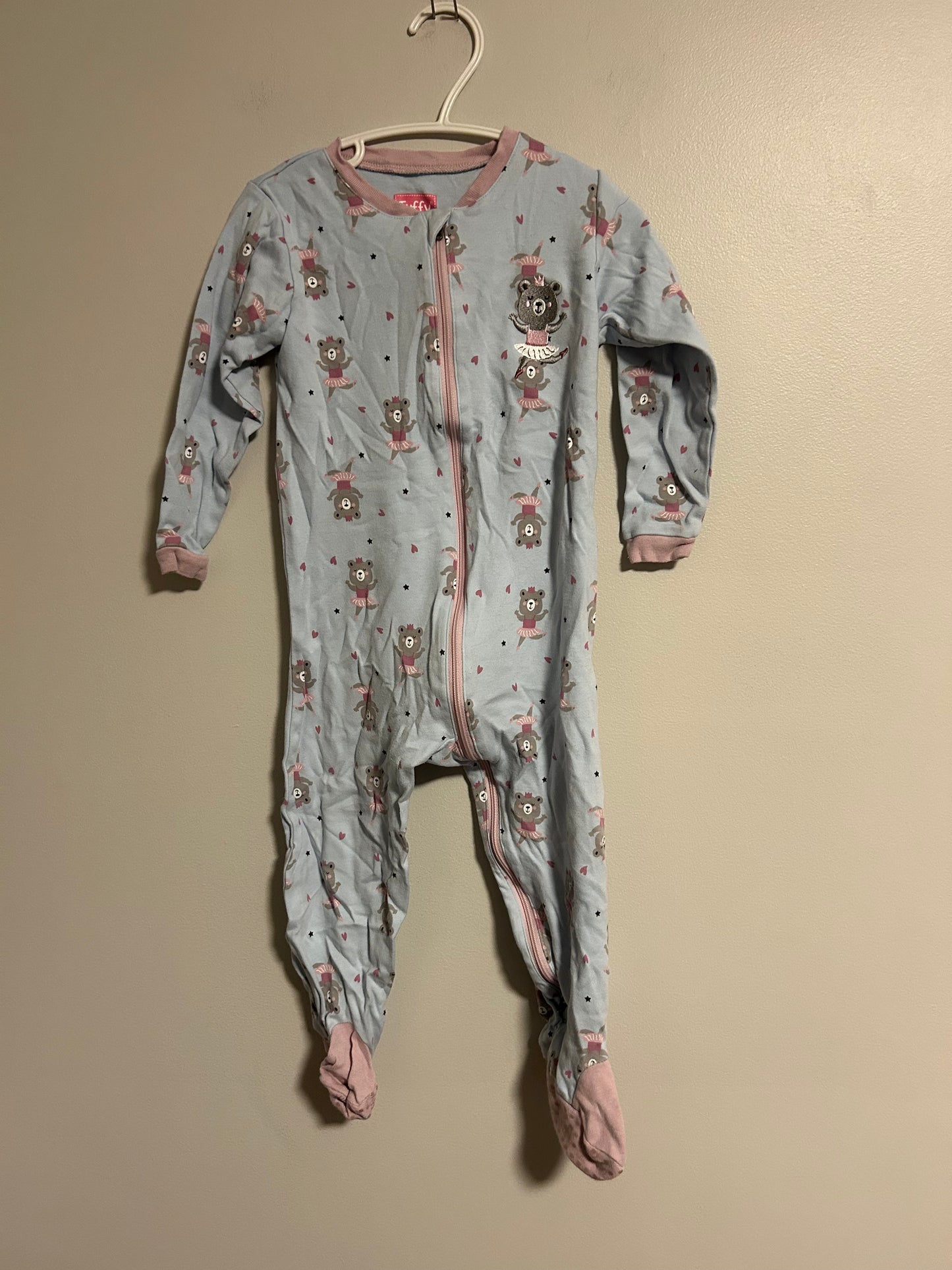 Tuffy 24m pink & blue bear ballerina sleeper