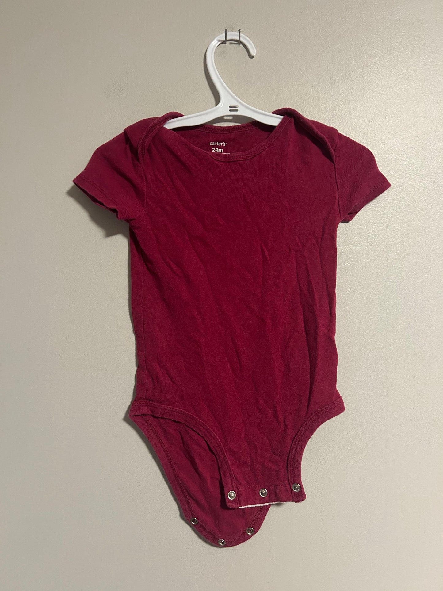 Carters 24m pink short sleeve onesie