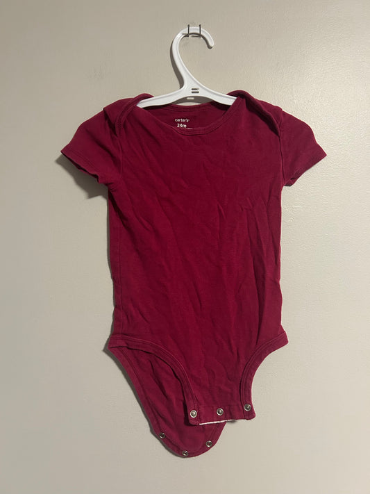Carters 24m pink short sleeve onesie