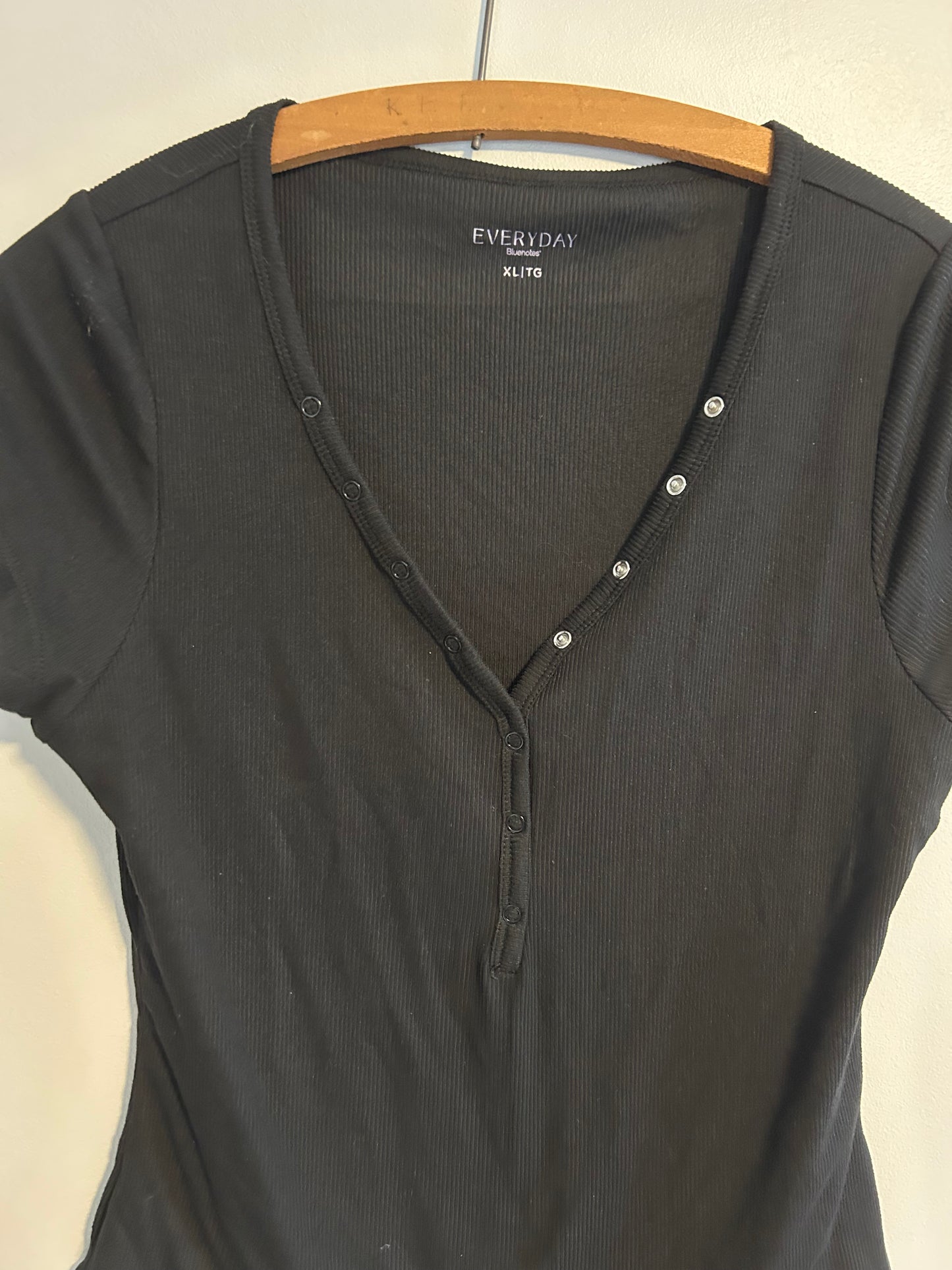 Bluenotes xl black ribbed bodysuit