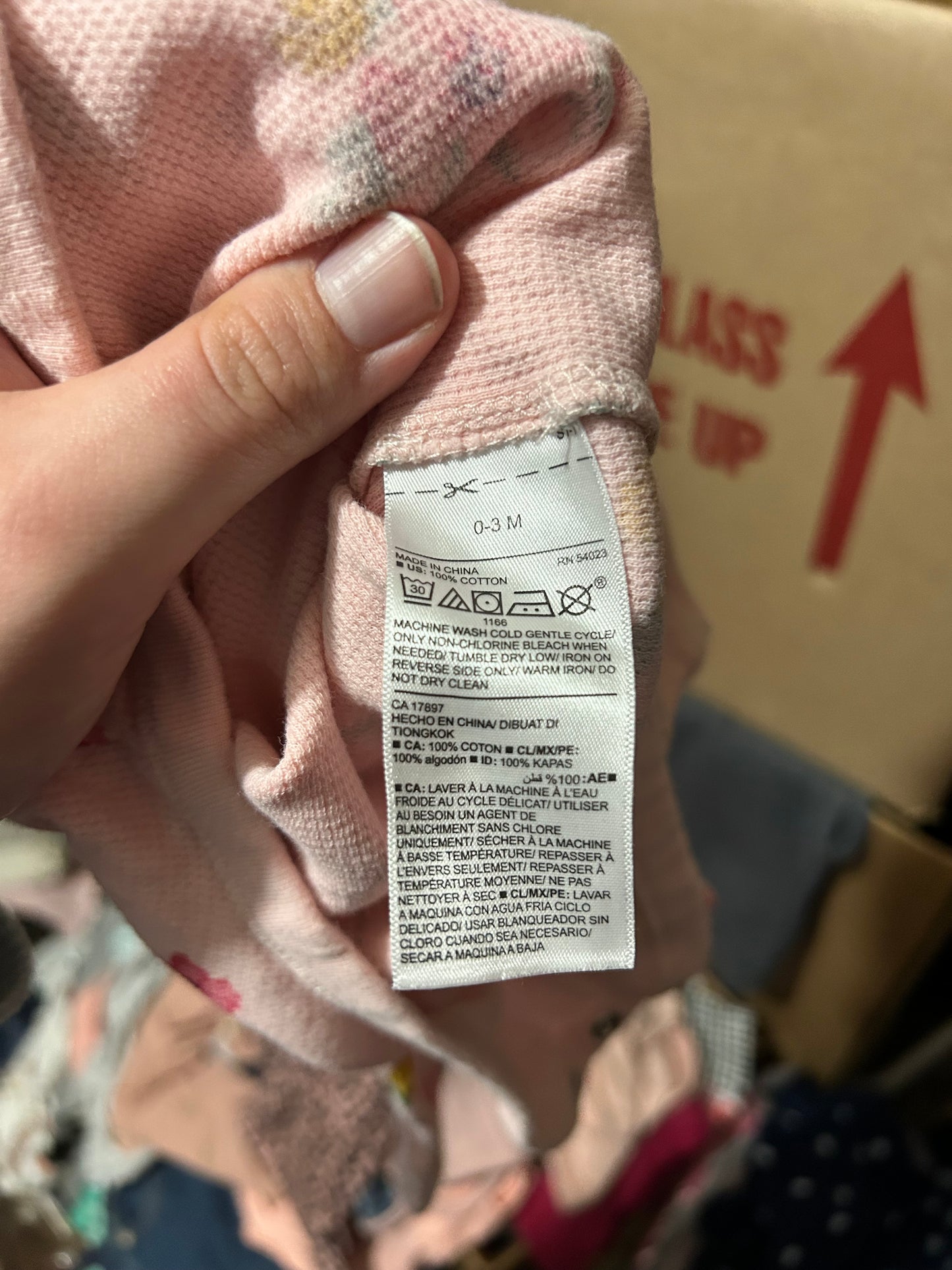Old navy 0/3m pink floral onesie