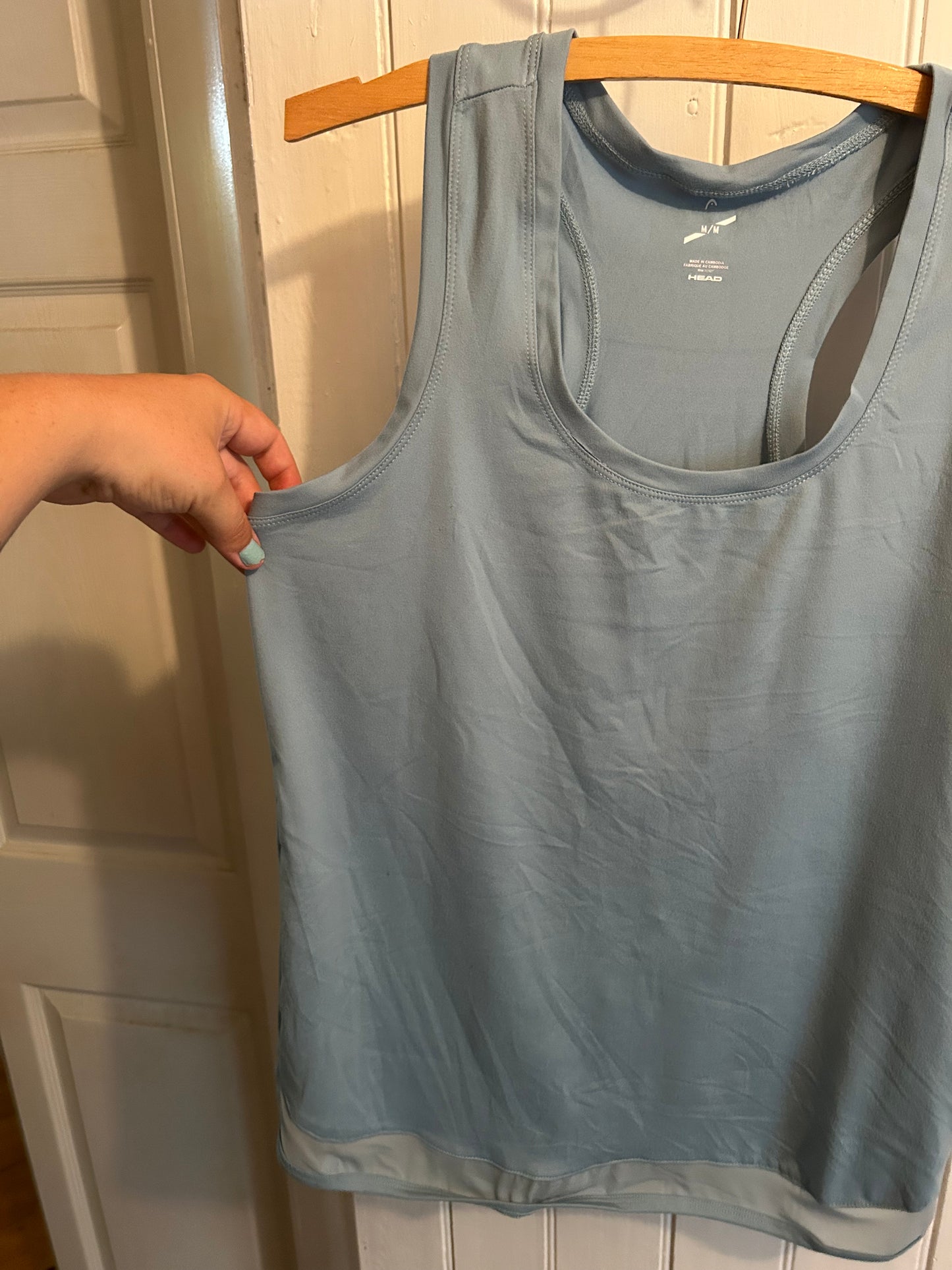 Head medium blue athletic tank top