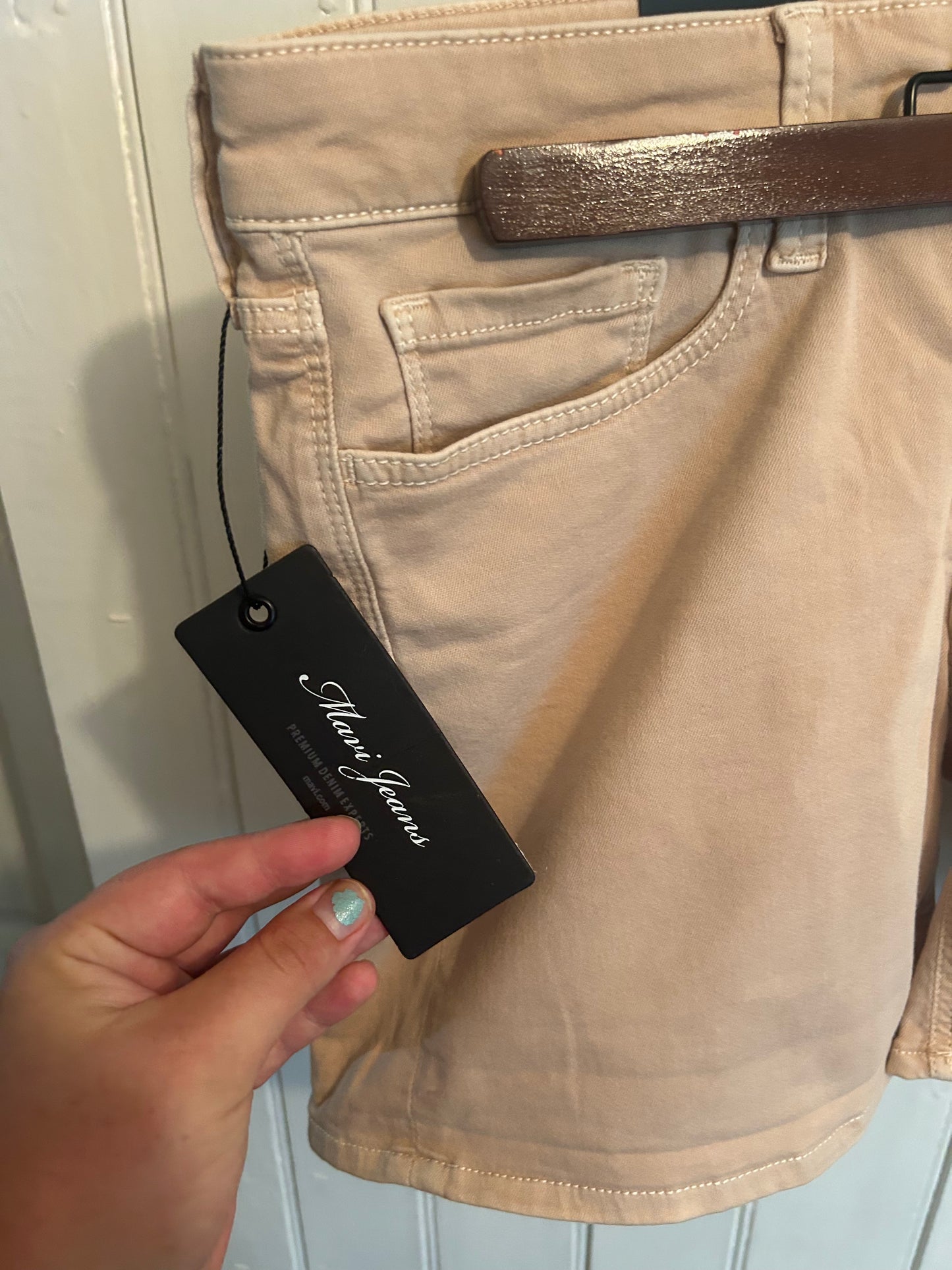 NEW Mavi 28 pinkish-tan low rise denim shorts