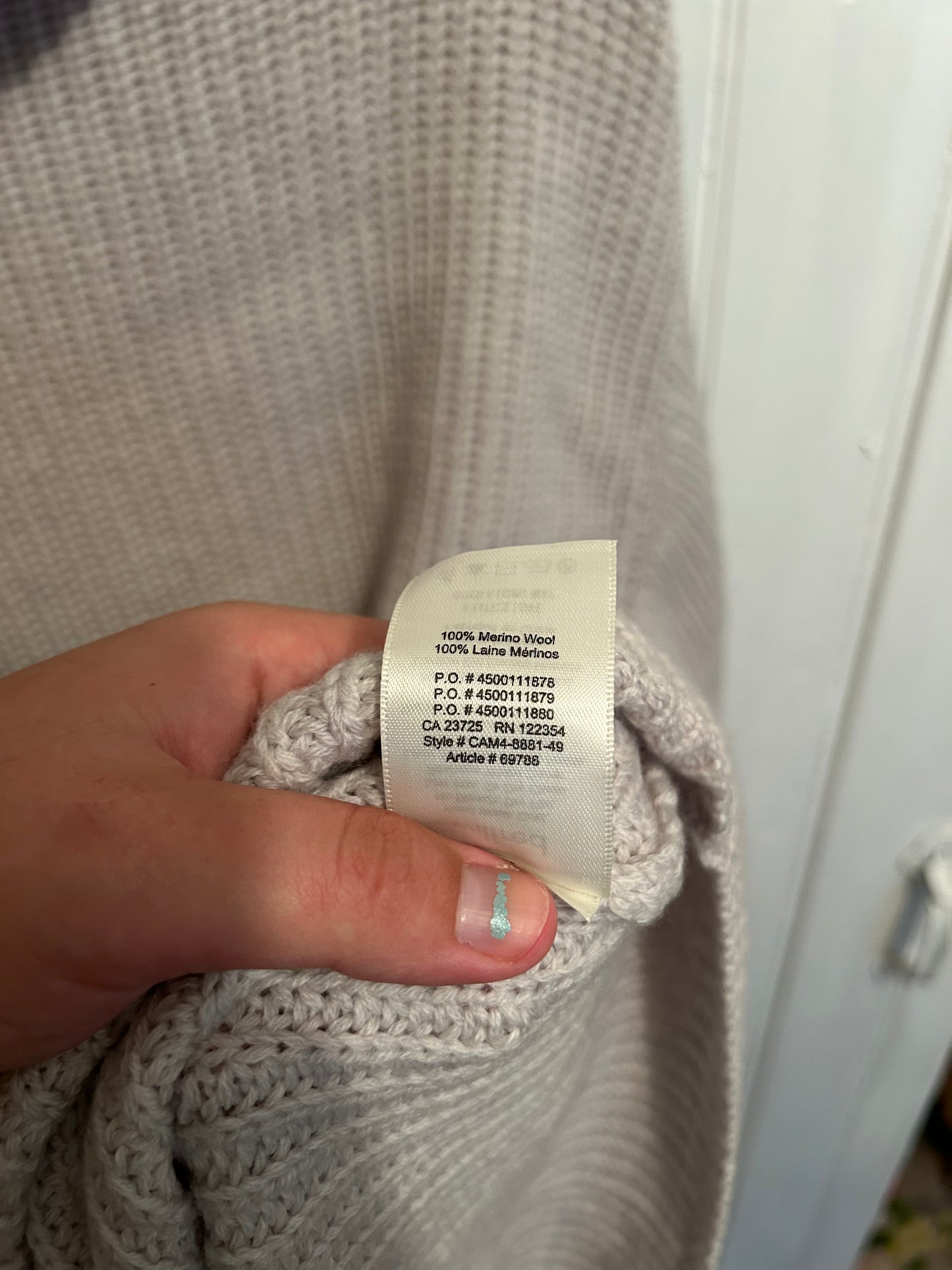 Wilfred Aritzia medium grey turtleneck knit tunic