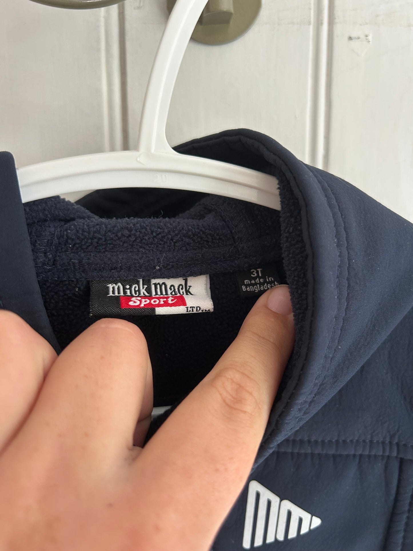 MickMack 3t navy blue soft shell jacket