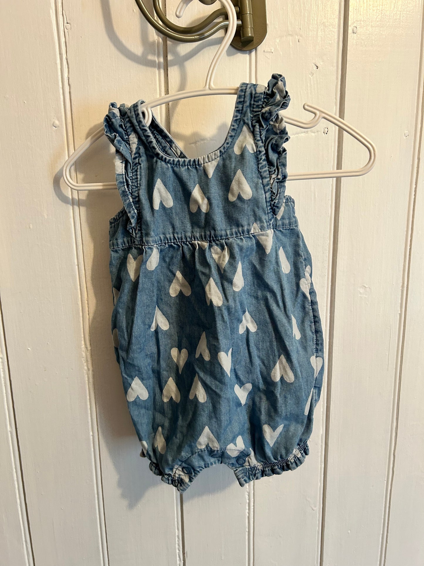 Carters 3m denim heart romper
