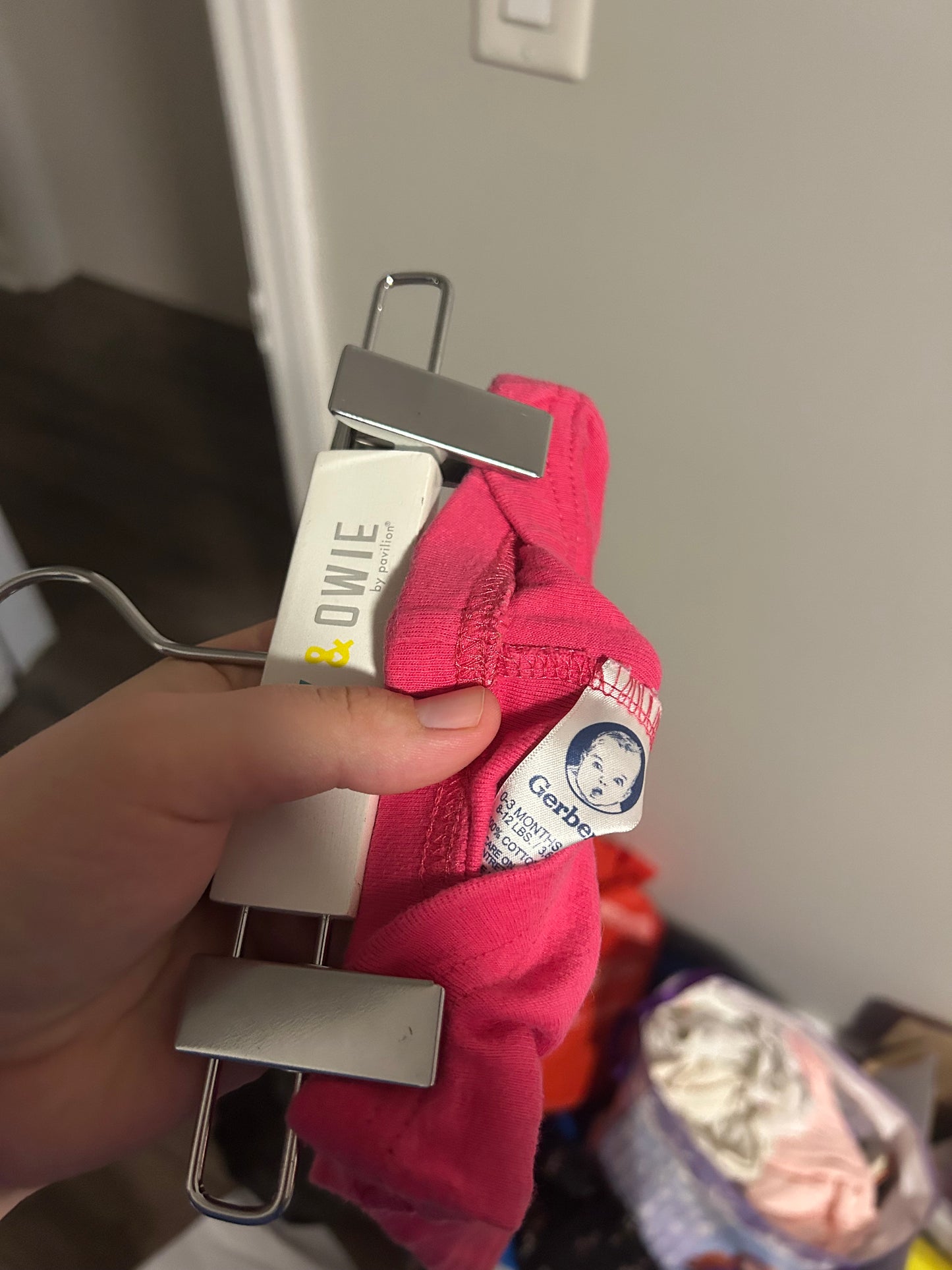 Gerber 0/3m pink ruffle bum leggings