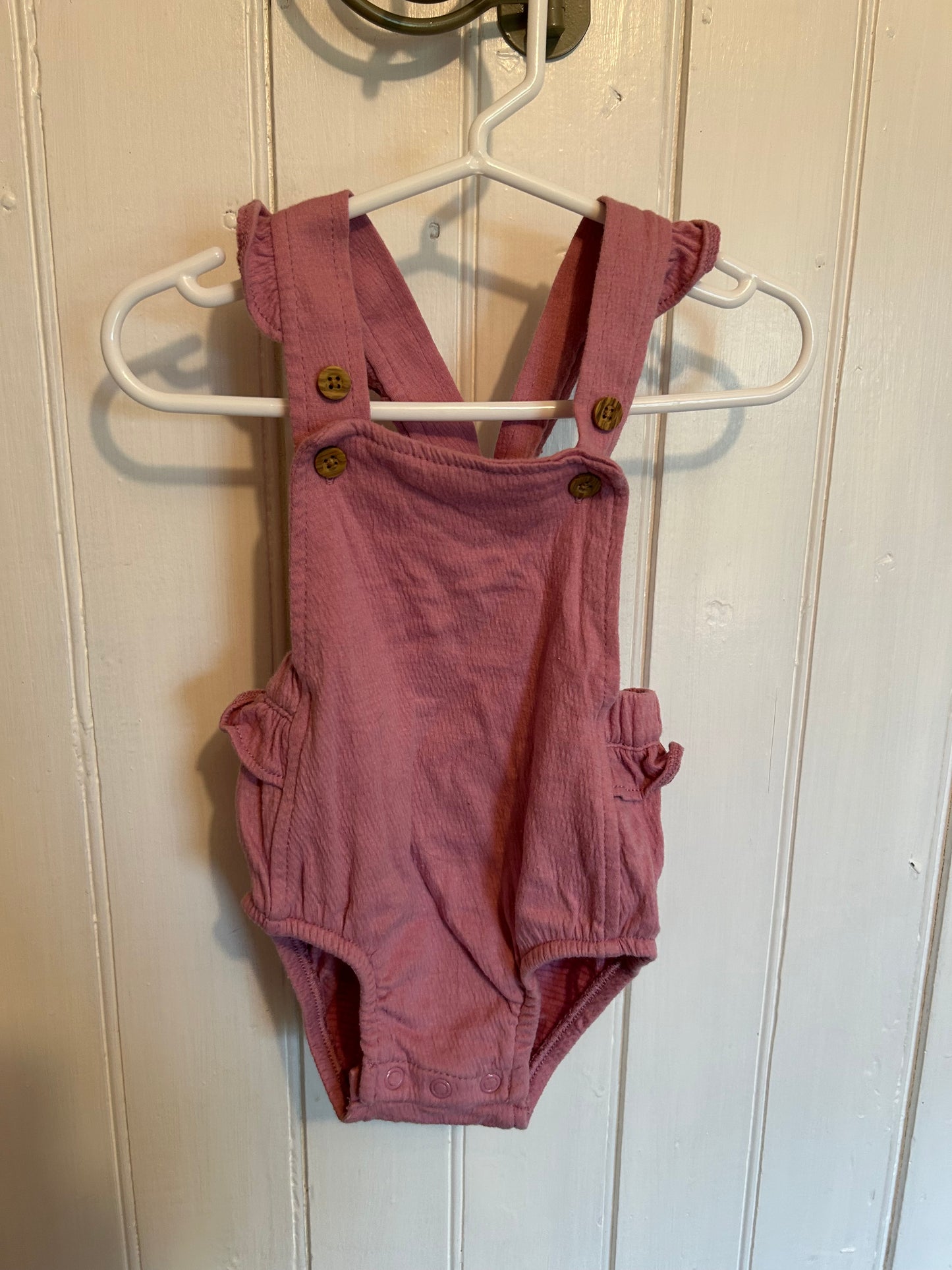 Carters 6m pink ruffle bum overalls