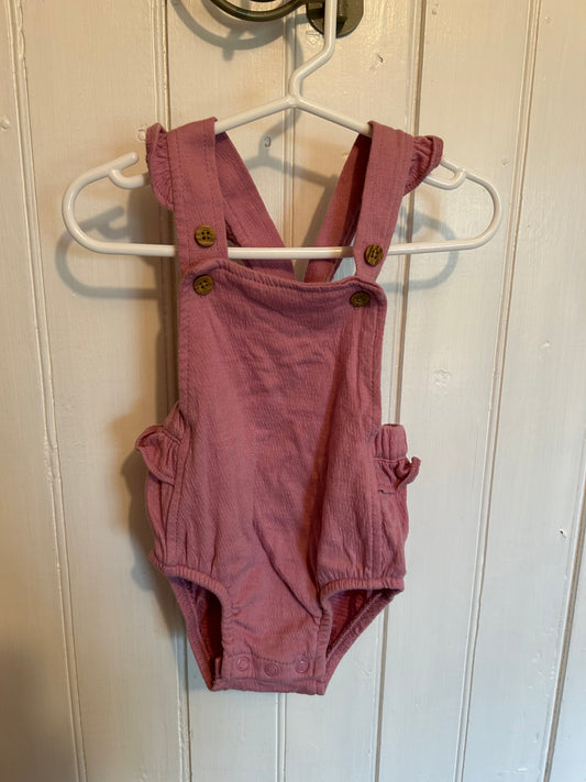 Carters 6m pink ruffle bum overalls