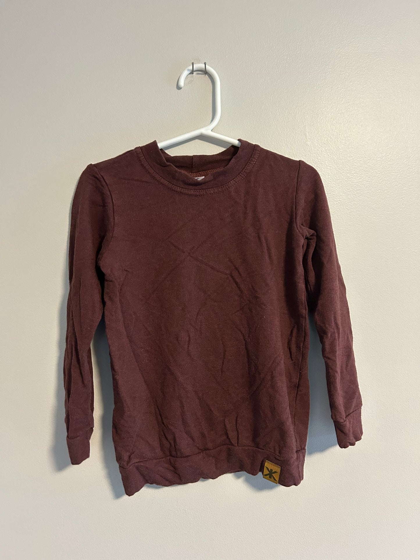 Brok boys 2/3t burgundy bamboo long sleeve top