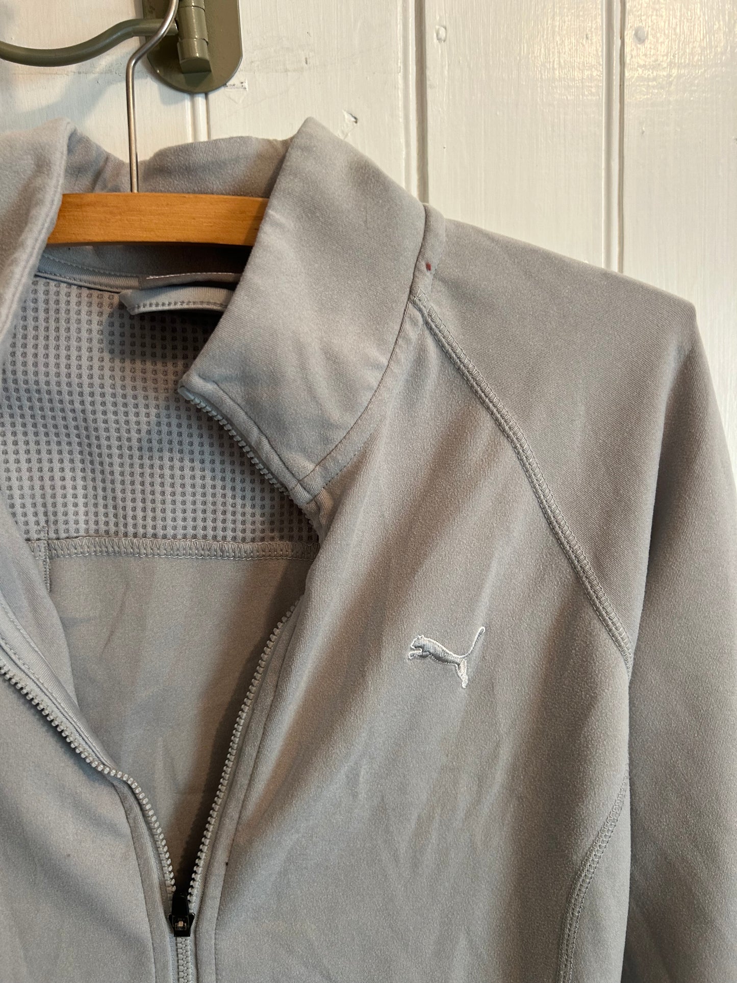 Puma medium grey zip up sweater