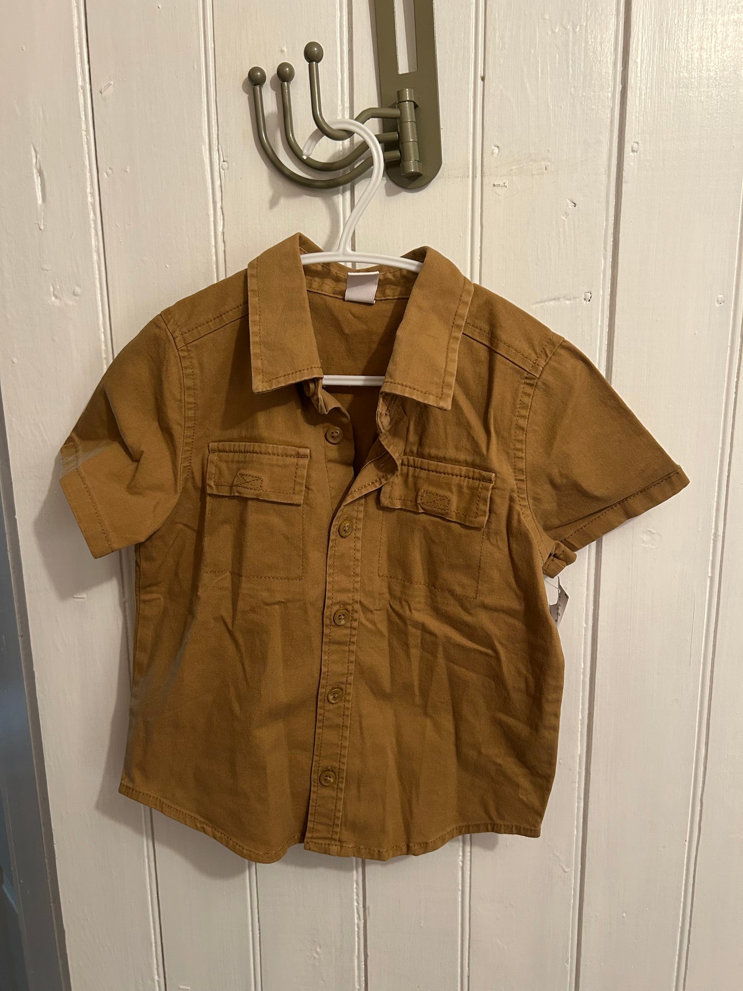 NEW old navy 3t brown button up shirt