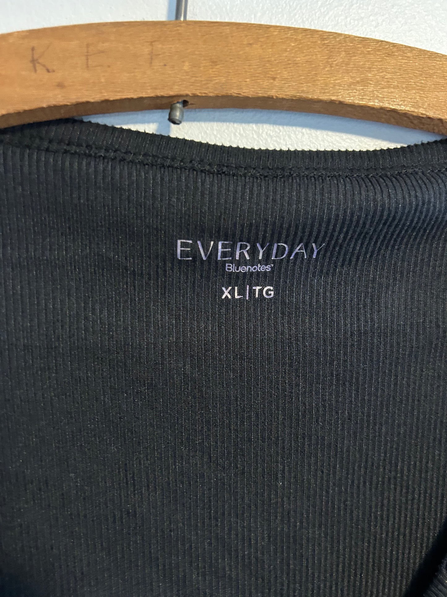 Bluenotes xl black ribbed bodysuit