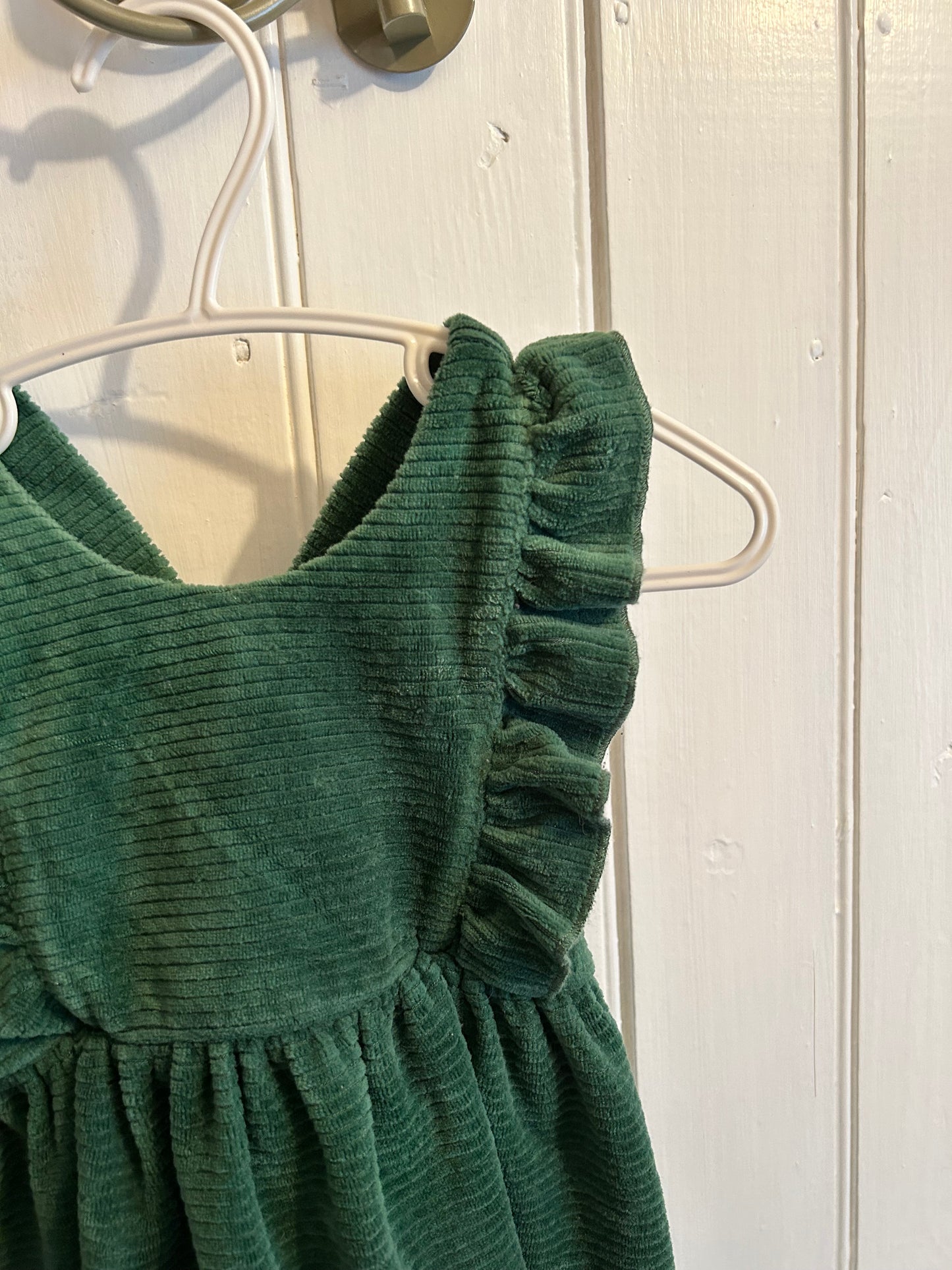 6m green rubber ruffle dress