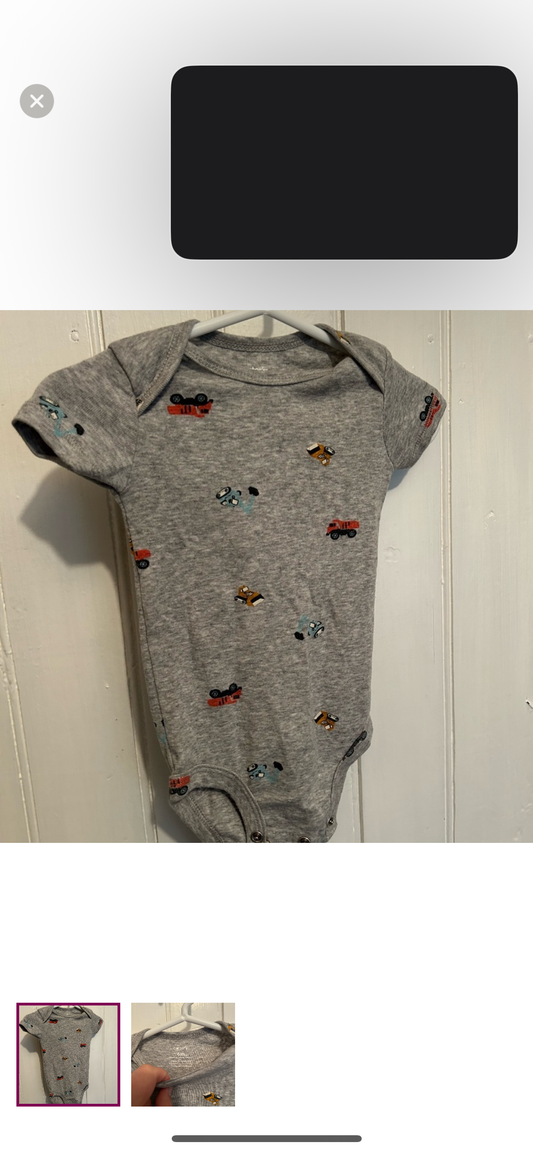 Carters 6m vehicle onesie
