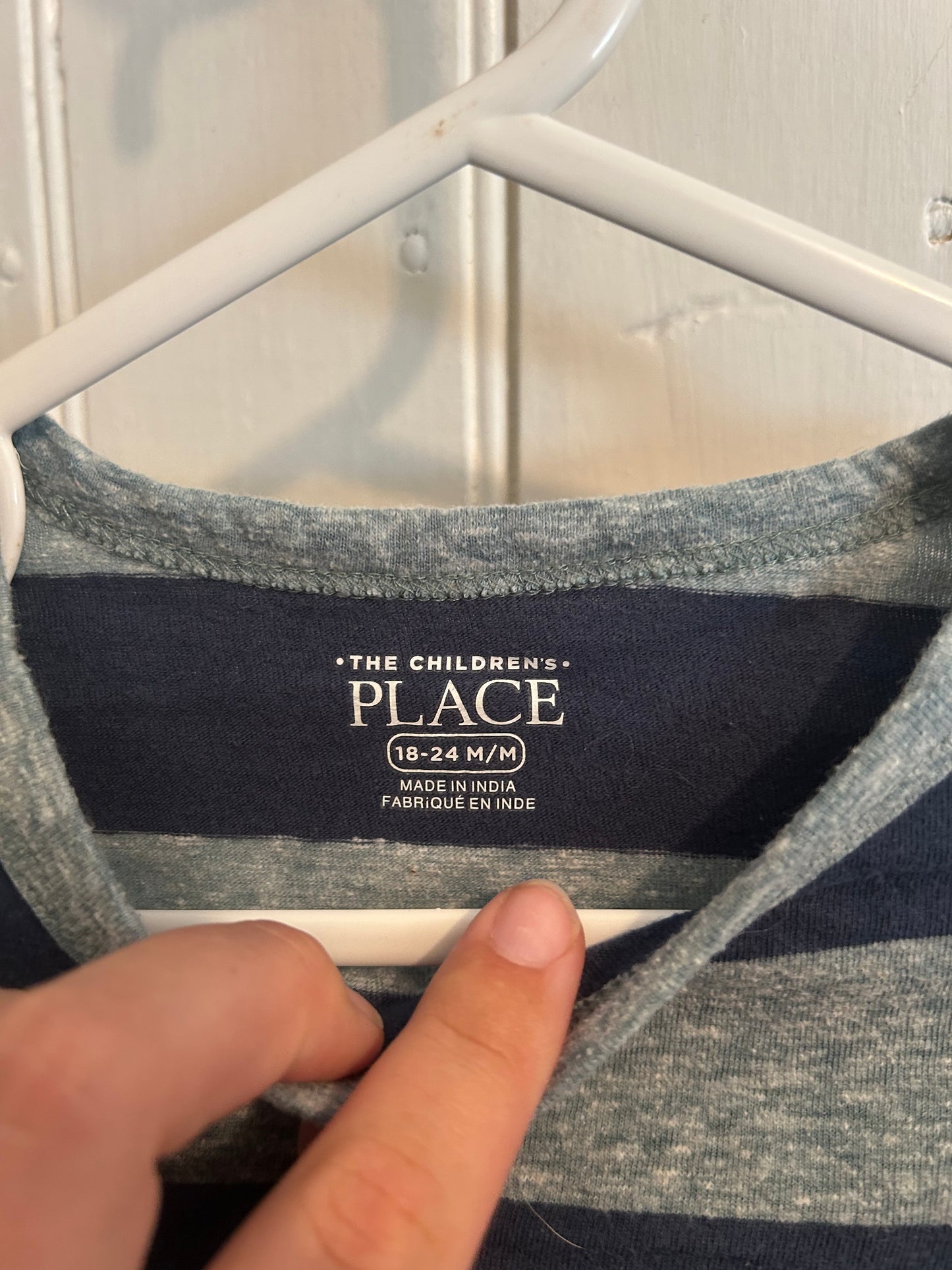 Children’s place 18/24m blue striped long sleeve top