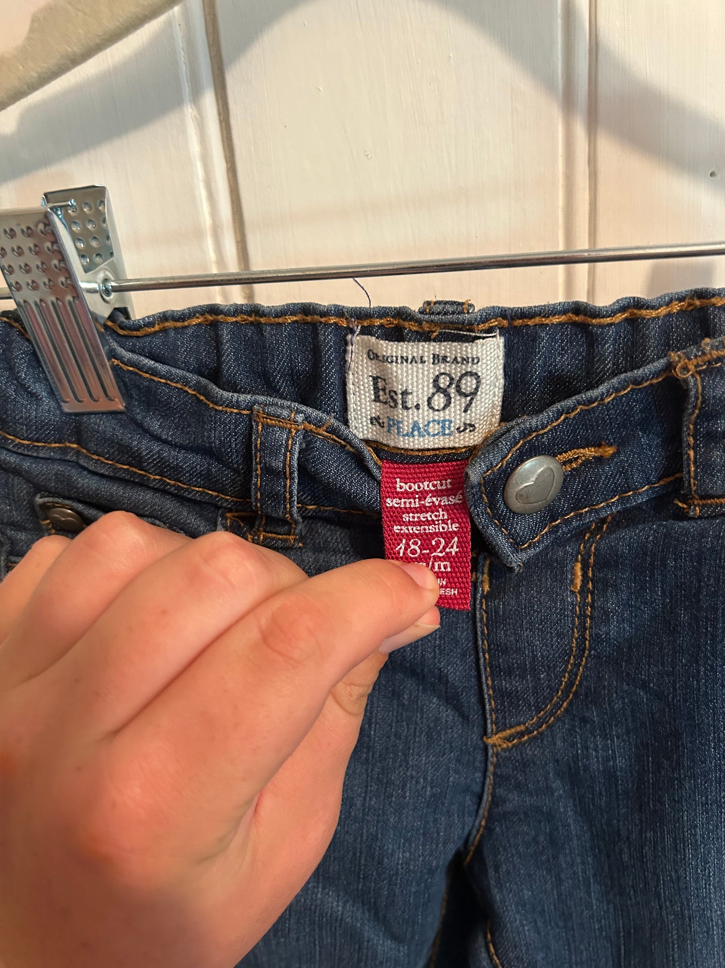 The children’s place 18/24m dark wash bootcut jeans