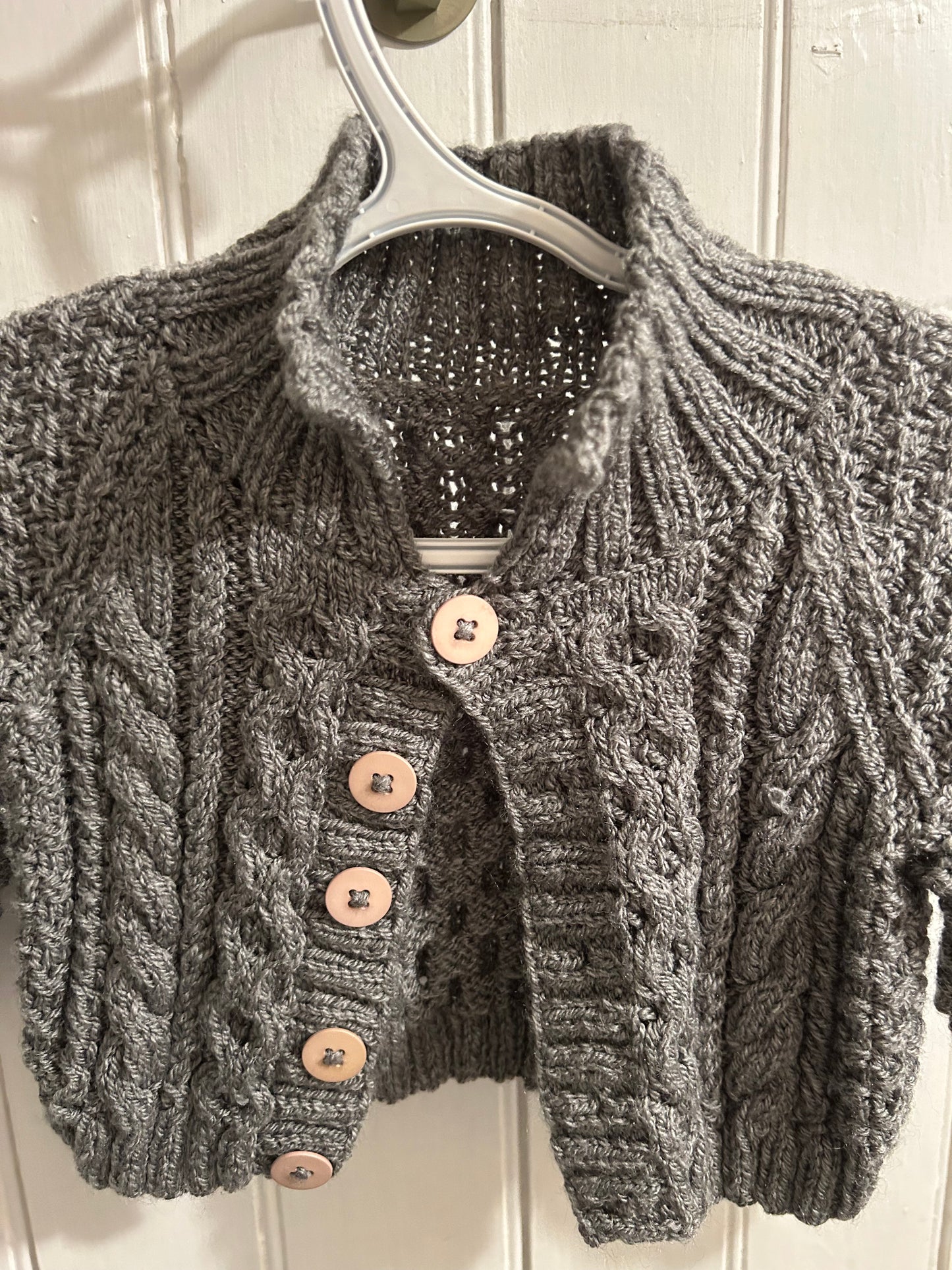 Handmade 6m grey knit cardigan